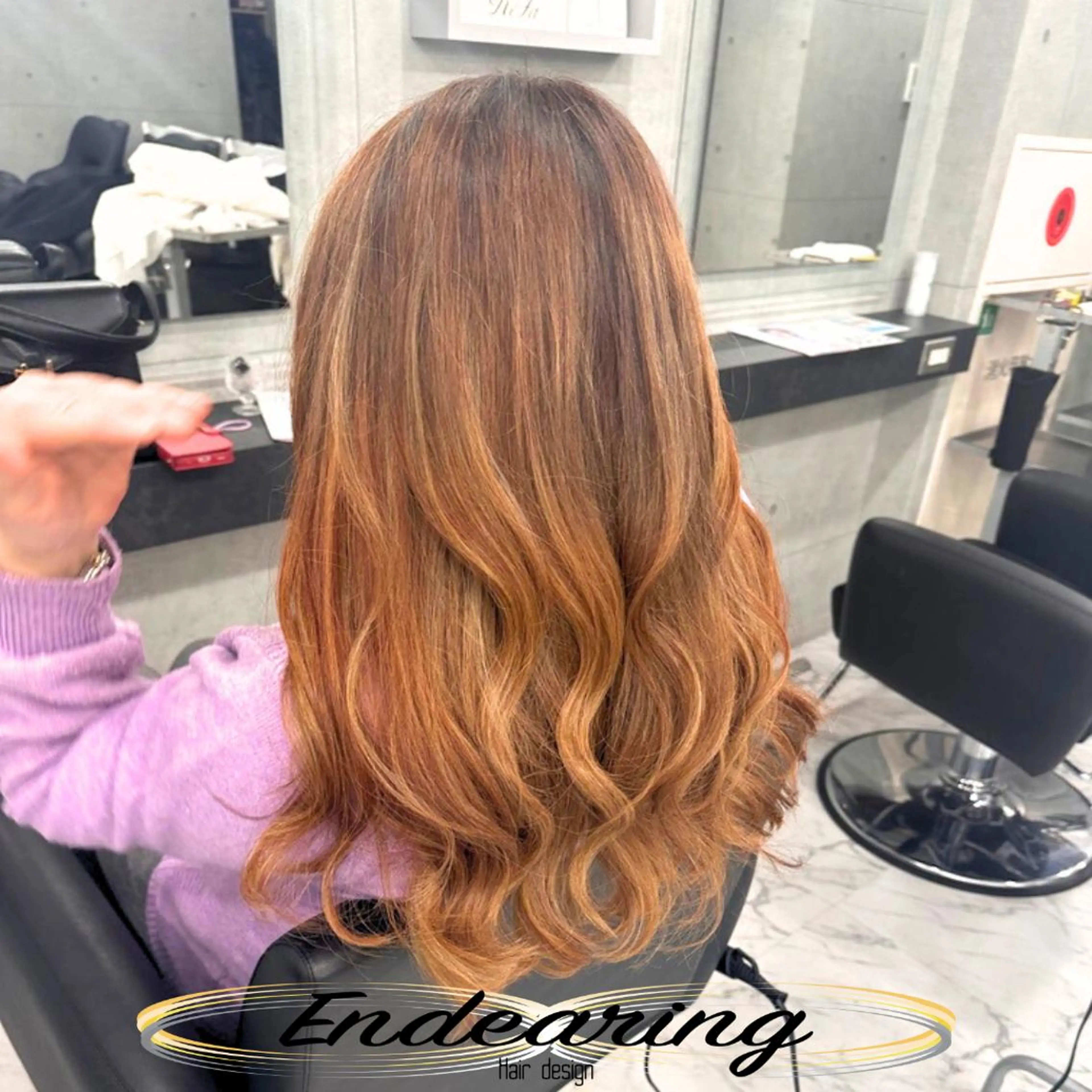 カラー デザインカラー ハイライトカラー カット ヘアカラー Endearing 銀座/レイヤーカットのヘアスタイル