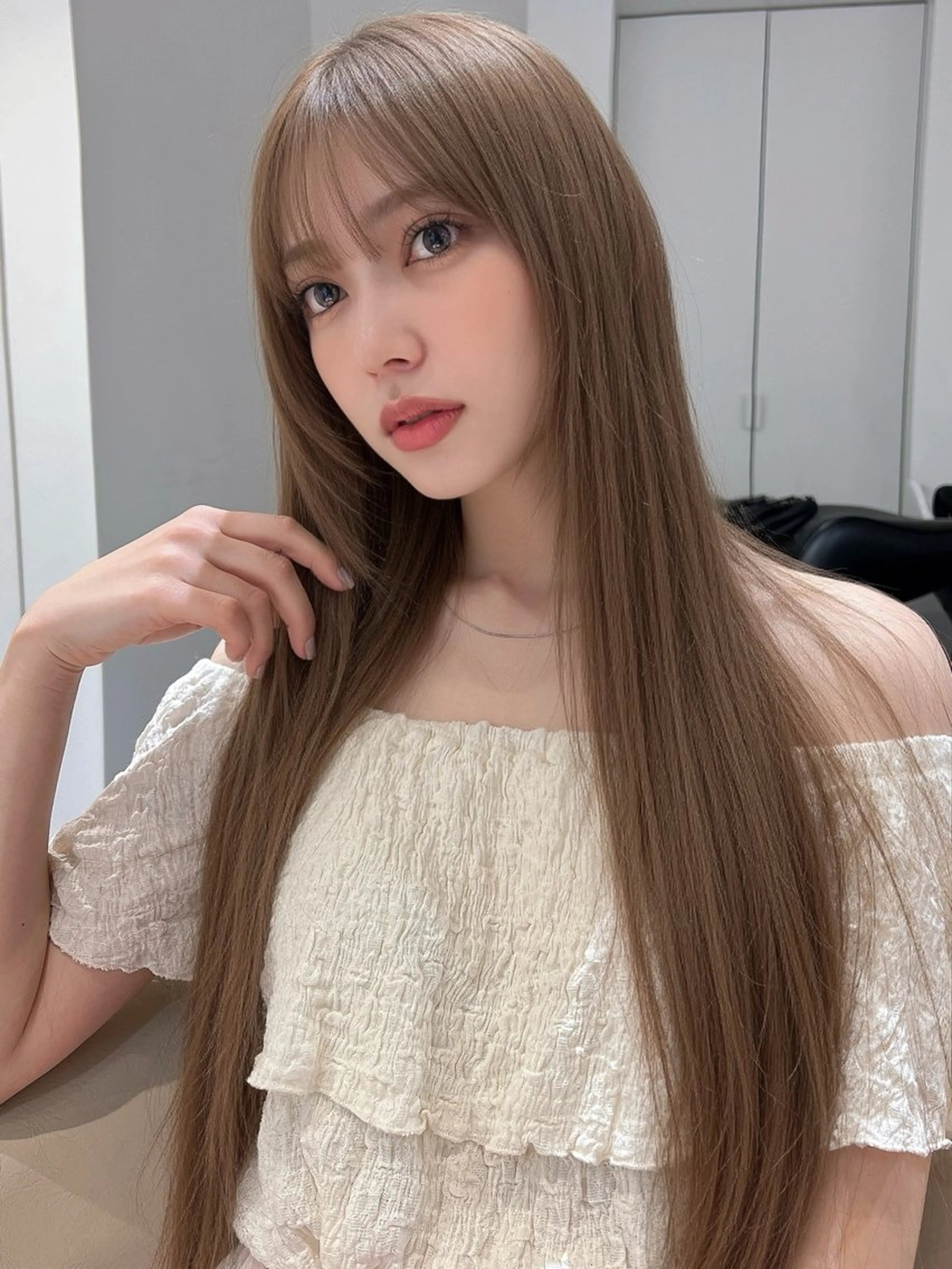 ロング カラー ブリーチ 透明感カラー グレージュ ブリーチなしカラー ロング カット ヘアカラー トリートメント 💎透明感カラー特化 💎TAISEIのヘアスタイル