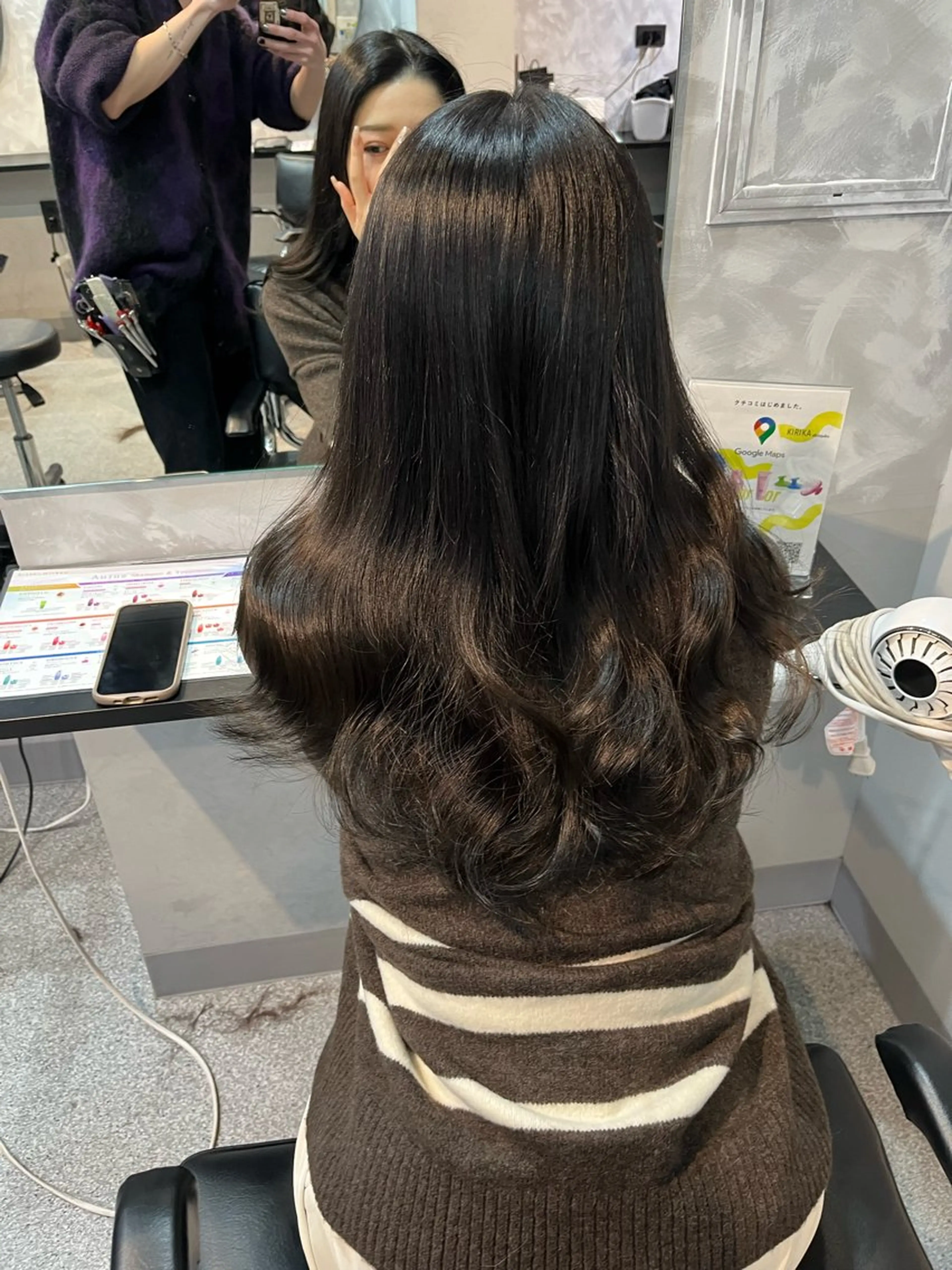 セミロング 濱川響太レディース カットモデルのヘアスタイル