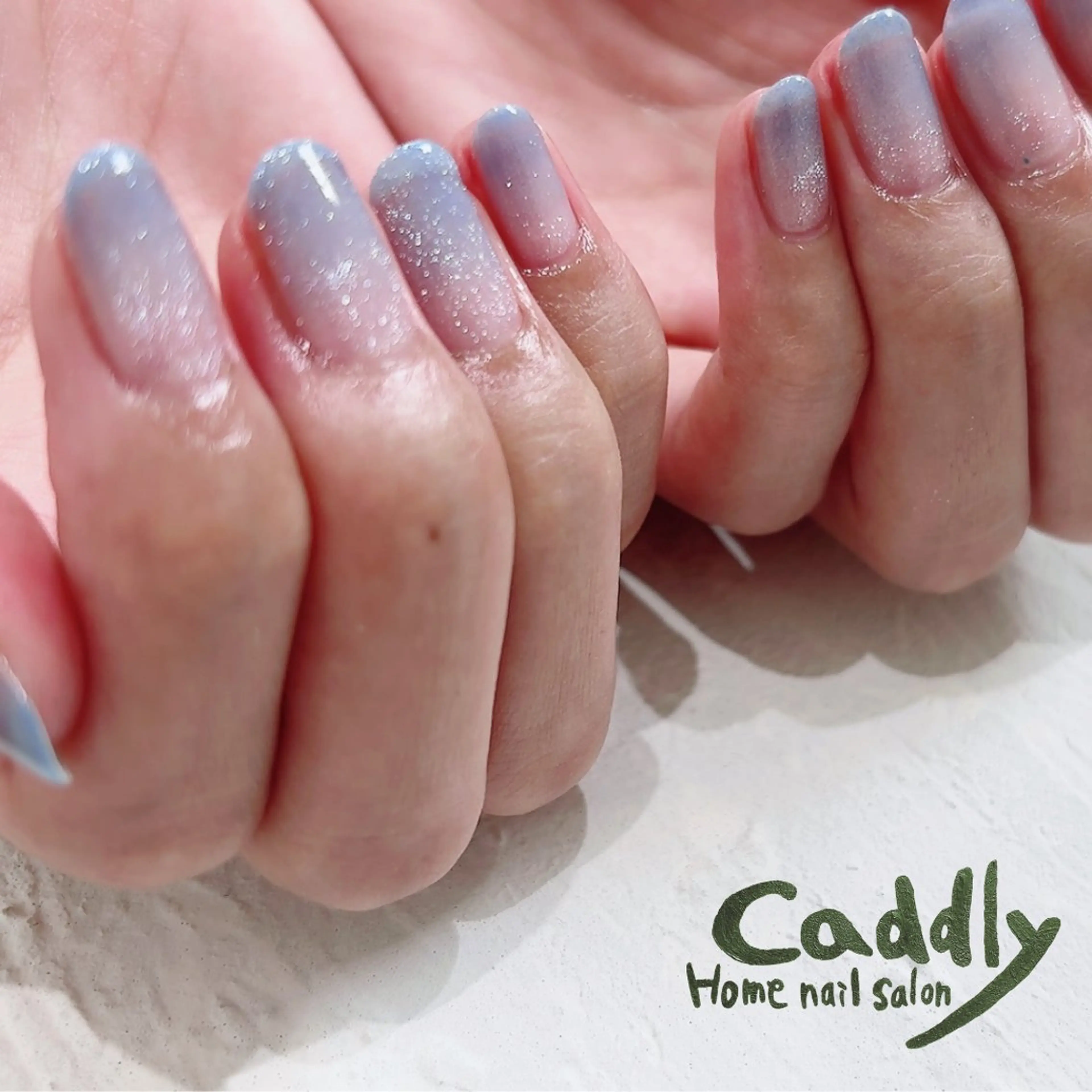 ネイル アートネイル ブルー マグネットネイル ハンドネイル caddly naoのネイルデザイン