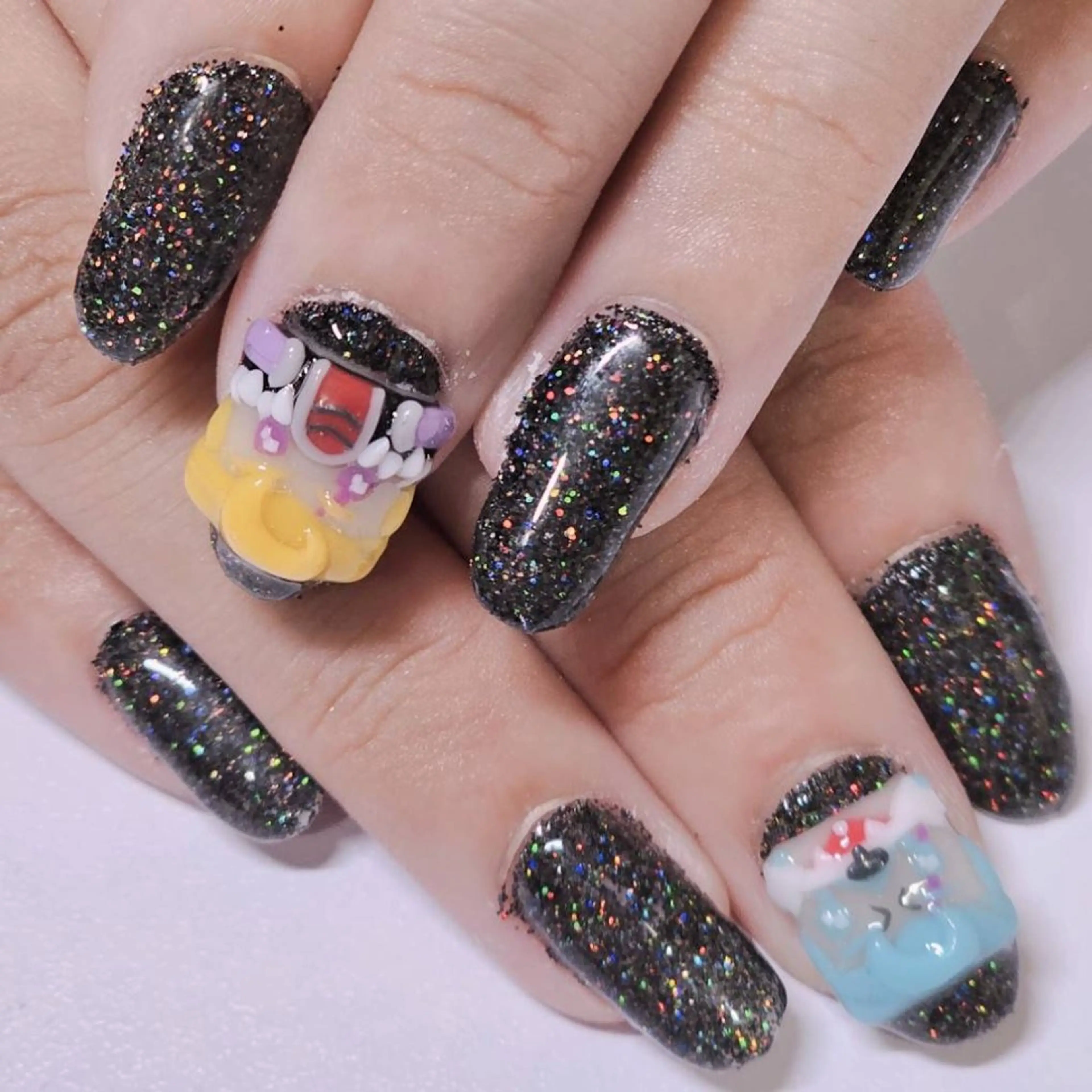 ネイル アートネイル オーロラネイル ラメ(グリッター) ワンカラーネイル ハンドネイル よしだ ひろきのネイルデザイン