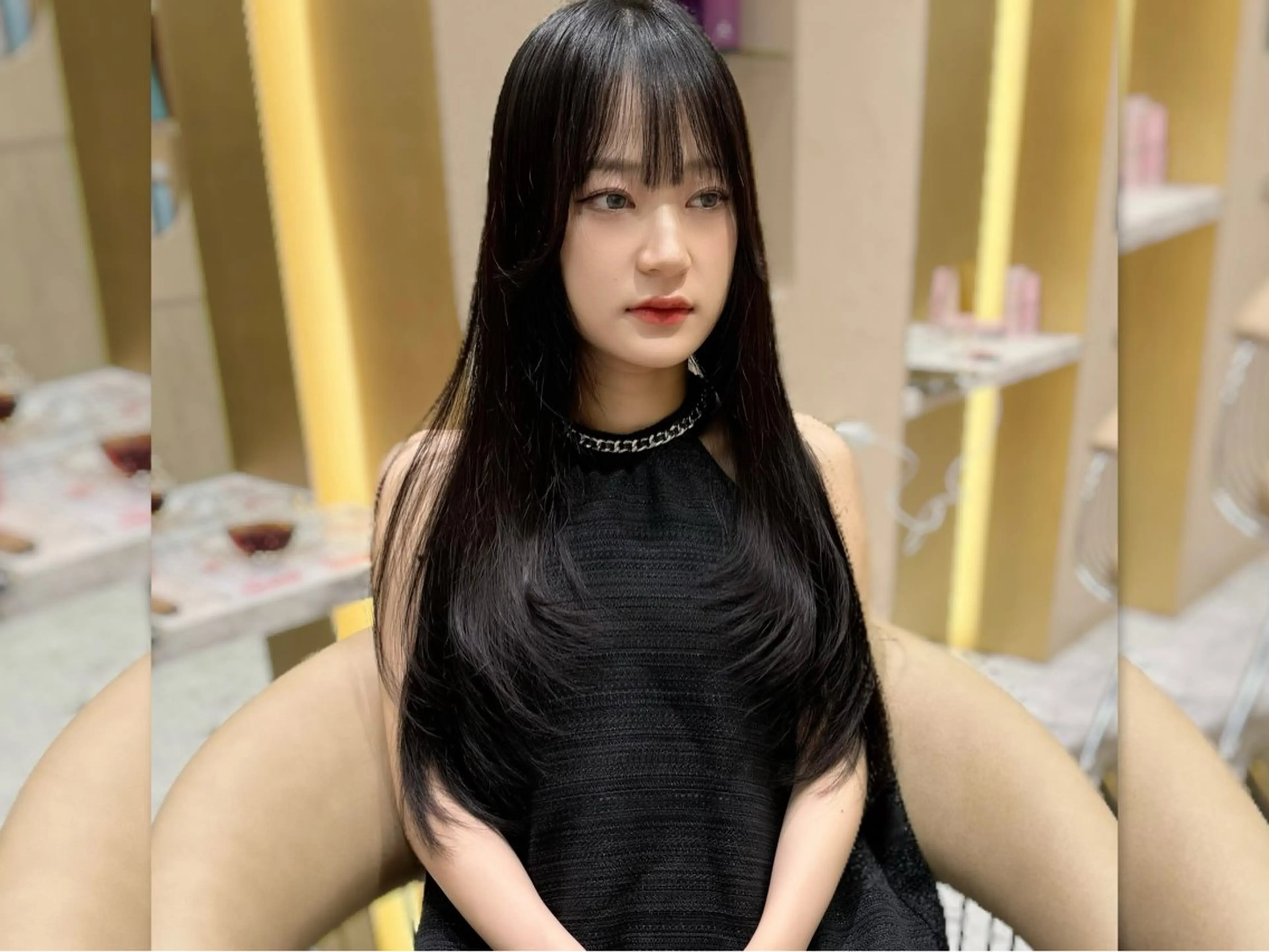 ブラック限定!ケアカラー🖤🎧黒染めを使用しない!就活生や学生さんにオススメ✨の写真