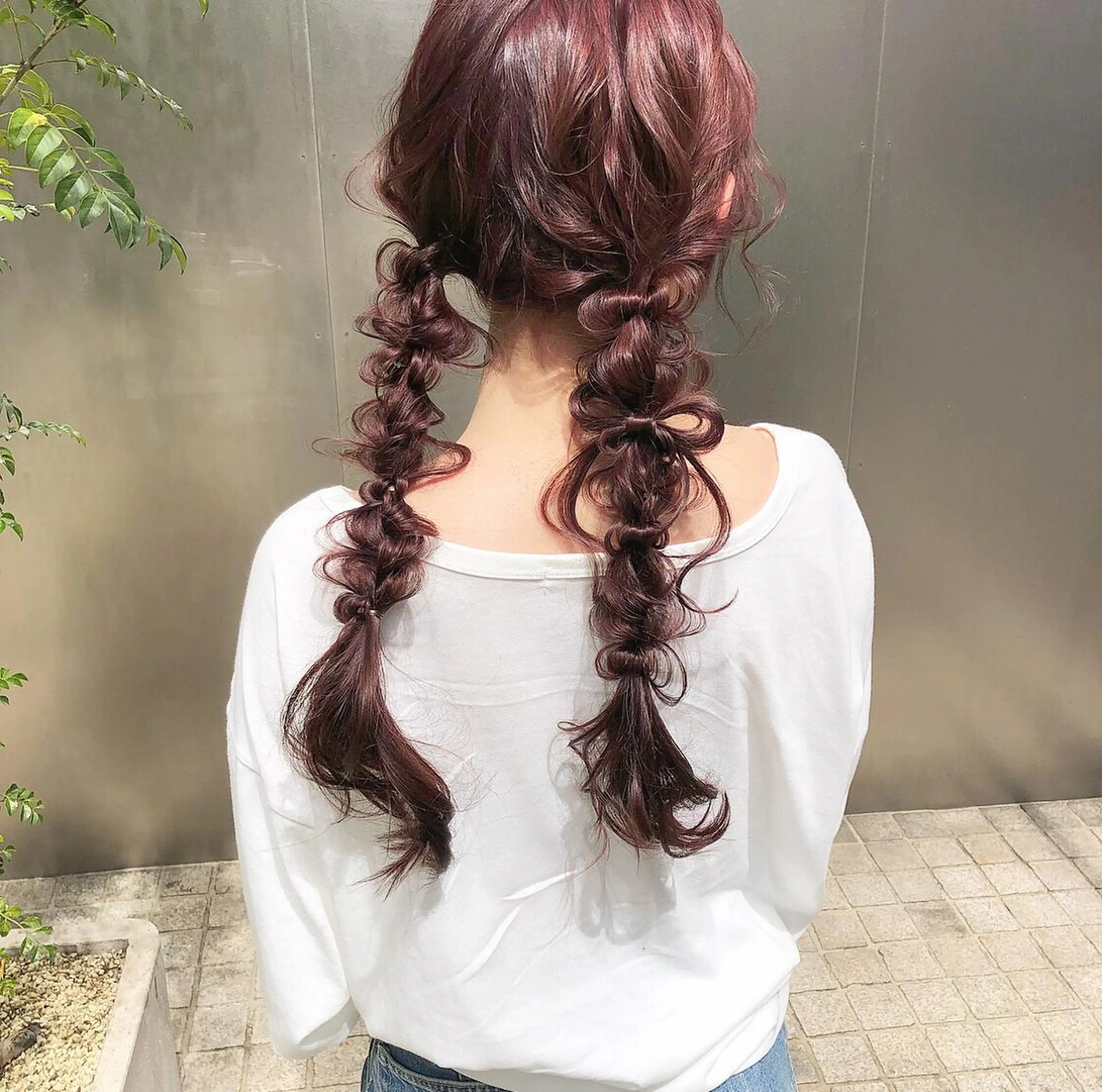 ロング カラー ヘアアレンジ ツインテール ピンクカラー autre所属・大久保 ひでなりのヘアスタイル