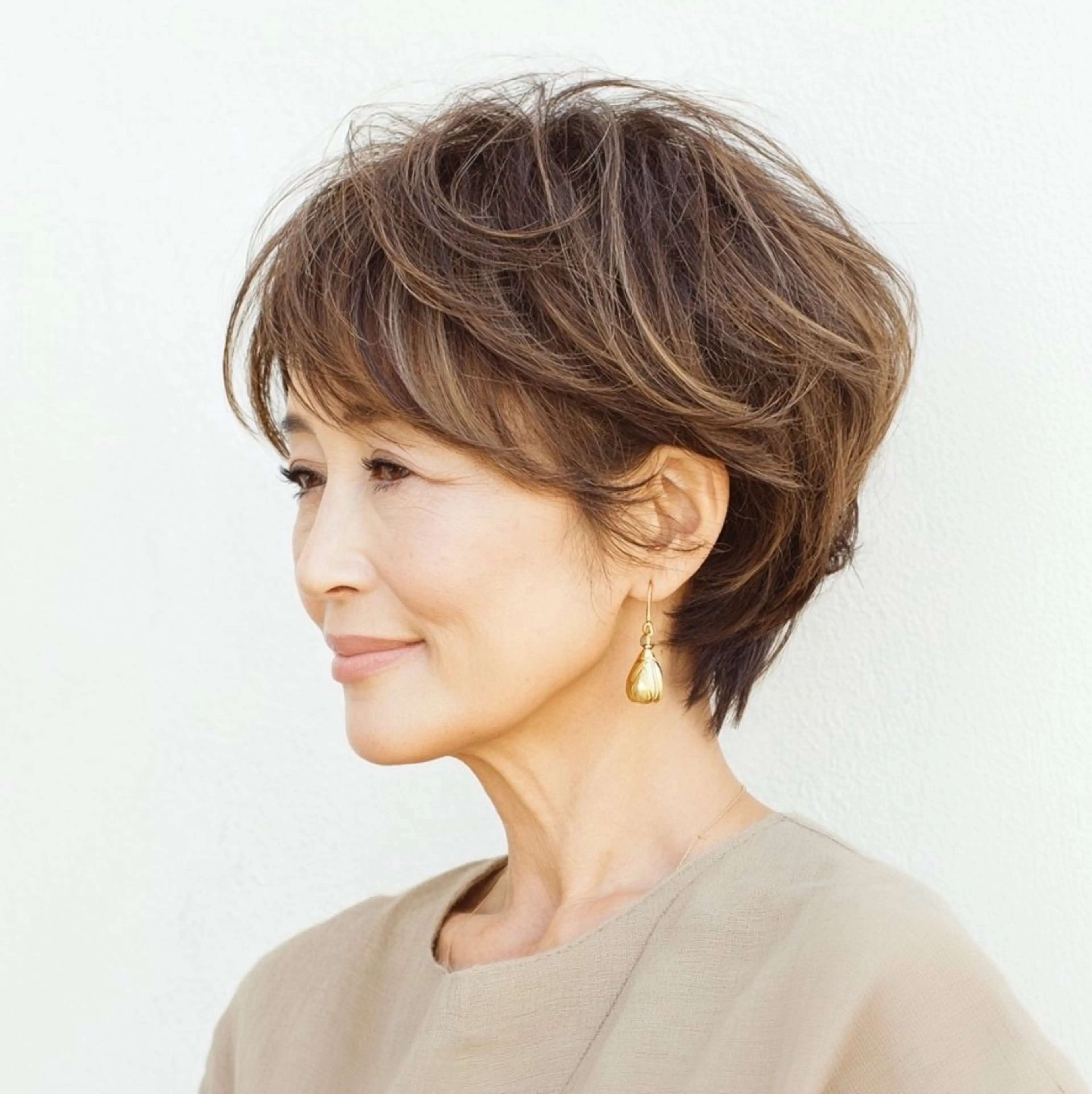 ショート ショートボブ 丸みショート ボブ 顔周りカット レイヤーカット カット ヘアカラー トリートメント ハピネスフィール宇治店所属・🌿京都丸みショート /小倉徒歩4分/多田のヘアスタイル