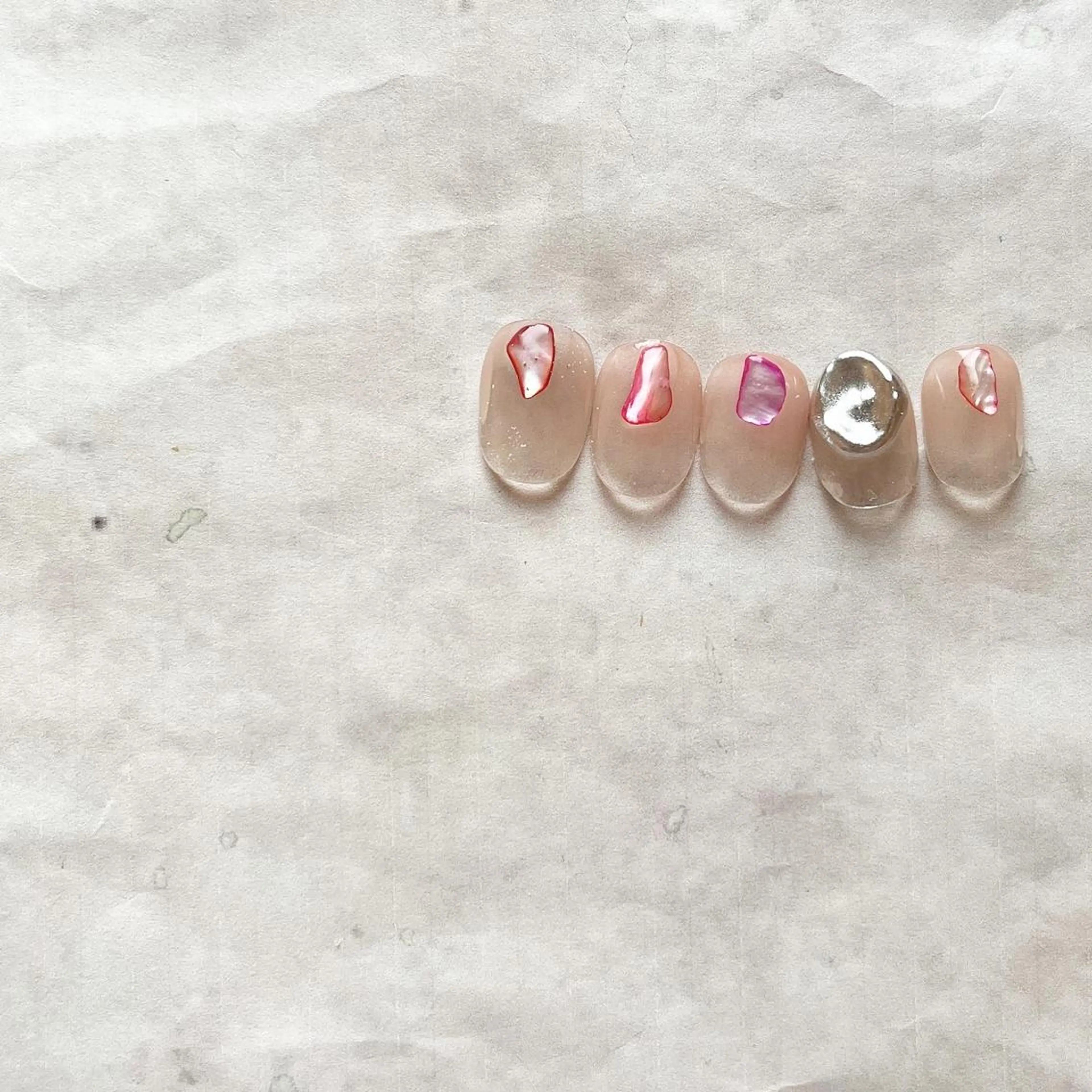 ネイル ピンク シンプルネイル フリーランス¨̮⃝ ネイリストOKADAのネイルデザイン