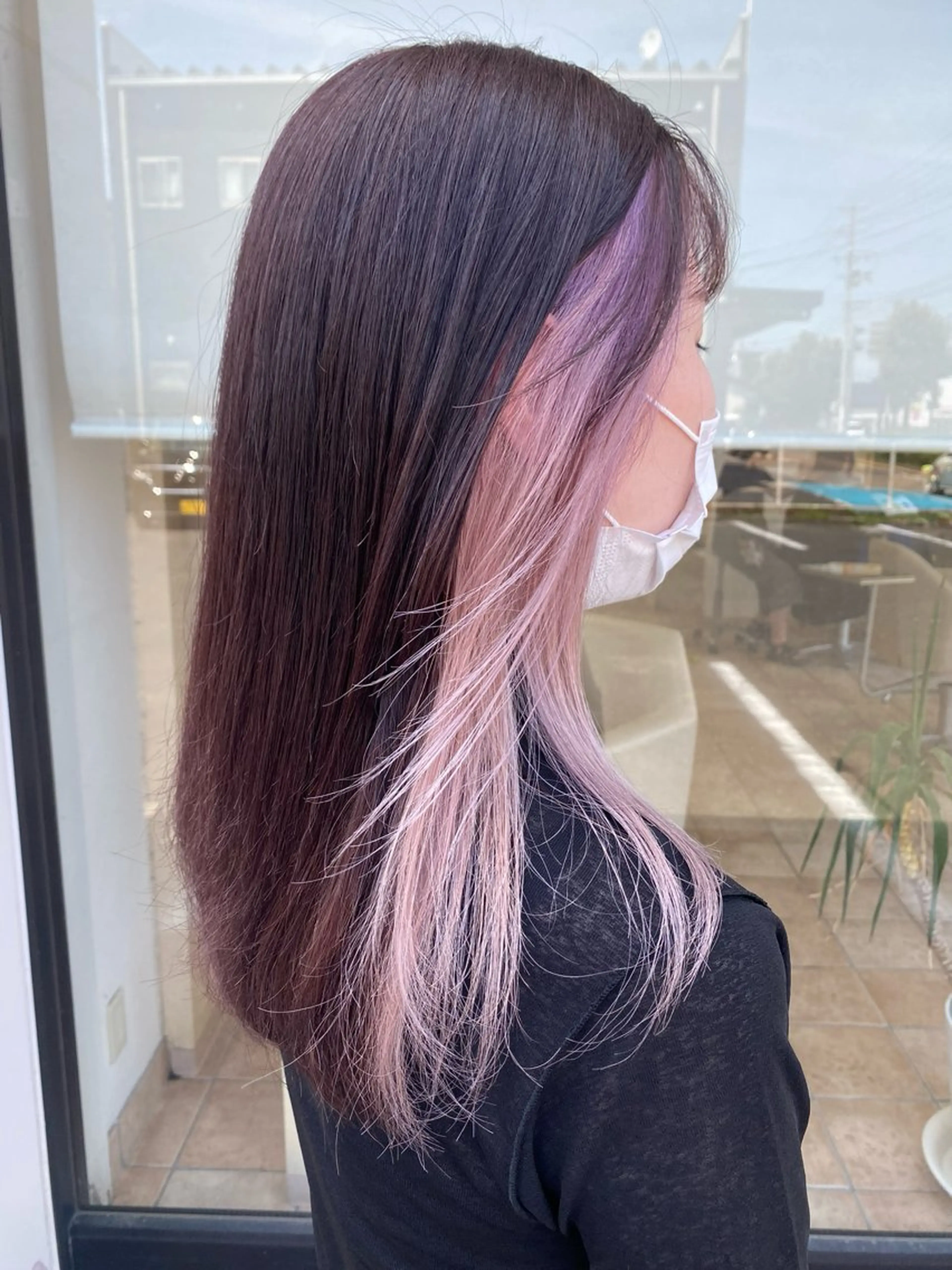 ロング ヘアカラー 🇰🇷韓国風顔周り NANAMI🇰🇷のヘアスタイル