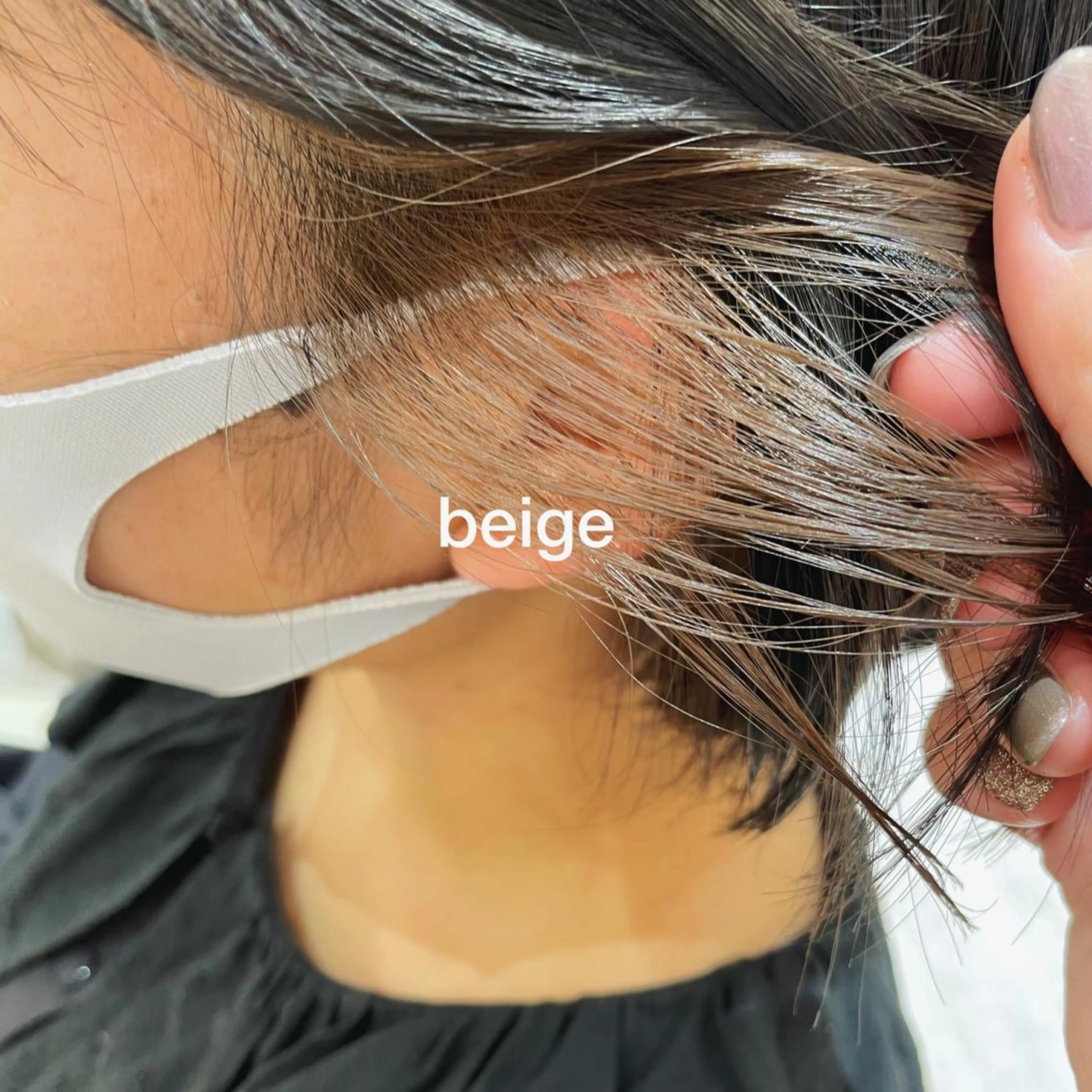 カラー ベージュカラー ブリーチ ブリーチなしカラー Chiho / 梅田 / ボブ/ パーマのヘアスタイル