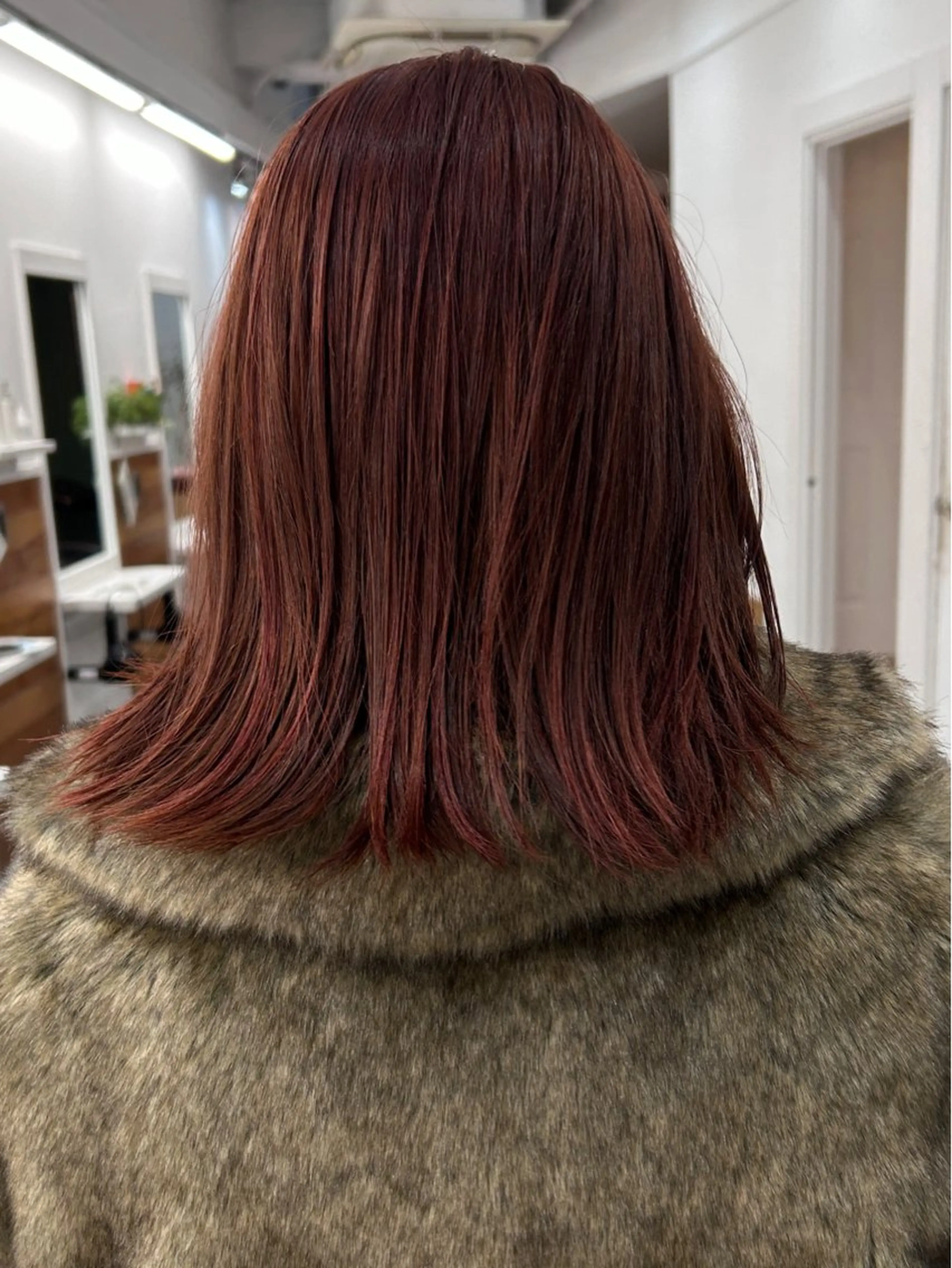 ミディアム カラー カット ヘアカラー トリートメント レイヤーボブ/ 艶カラー/サナ🌼のヘアスタイル