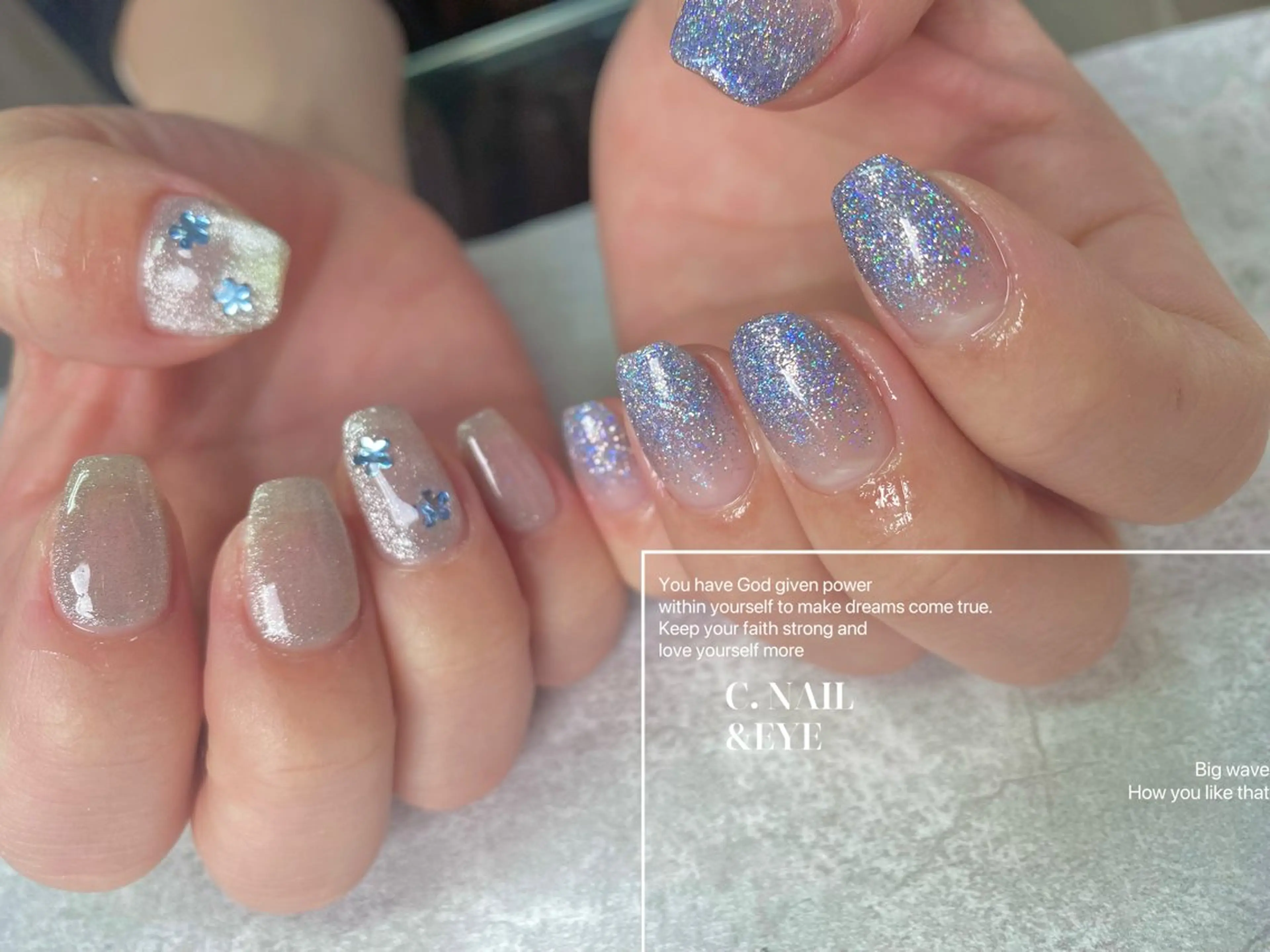ネイル フラッシュネイル マグネットネイル ハンドネイル C.Nail &Eye筑紫駅のネイルデザイン