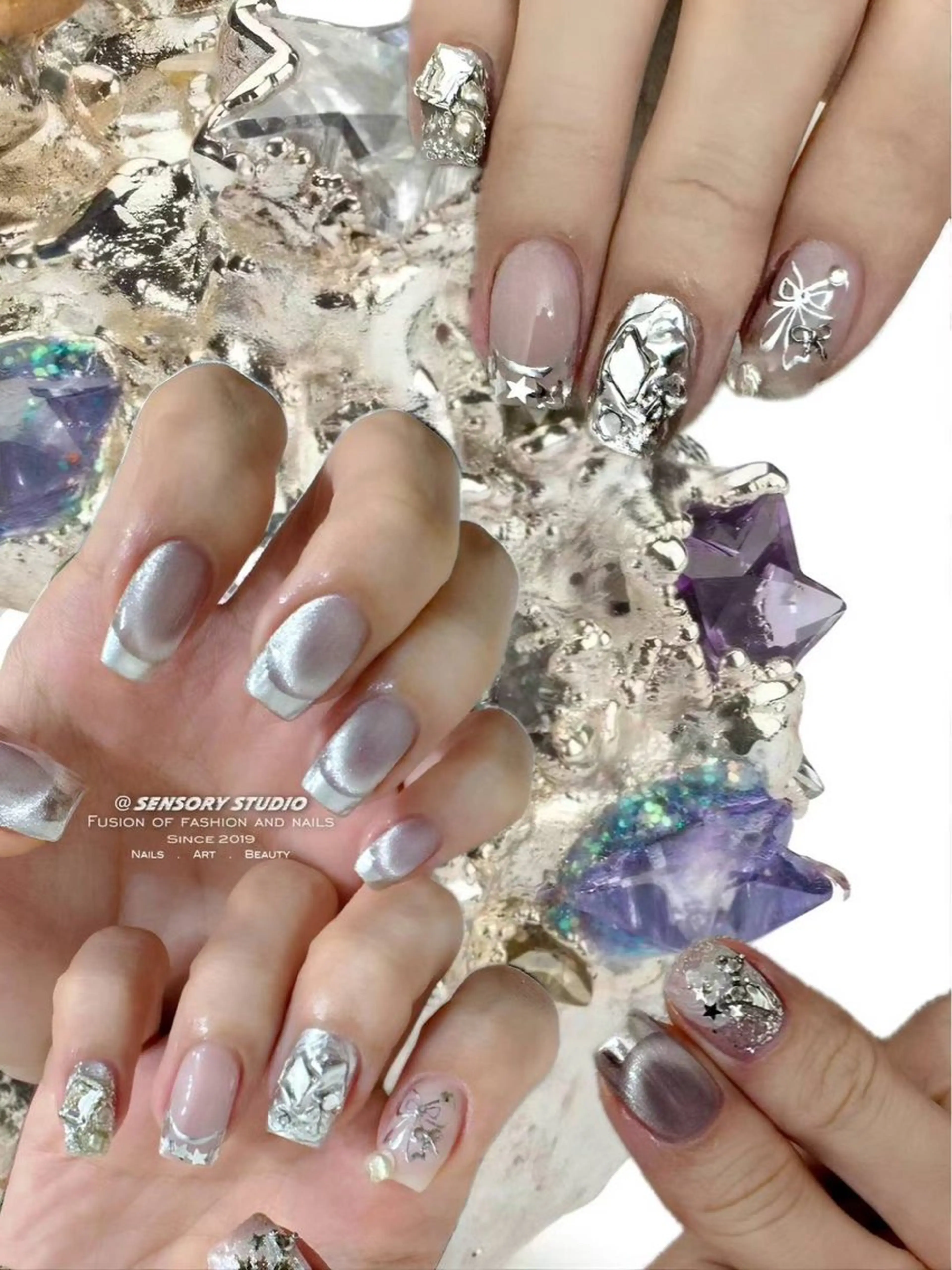 ネイル アートネイル チークネイル フレンチネイル グラデーション マグネットネイル ハンドネイル S.nail所属・S.nail _のネイルデザイン