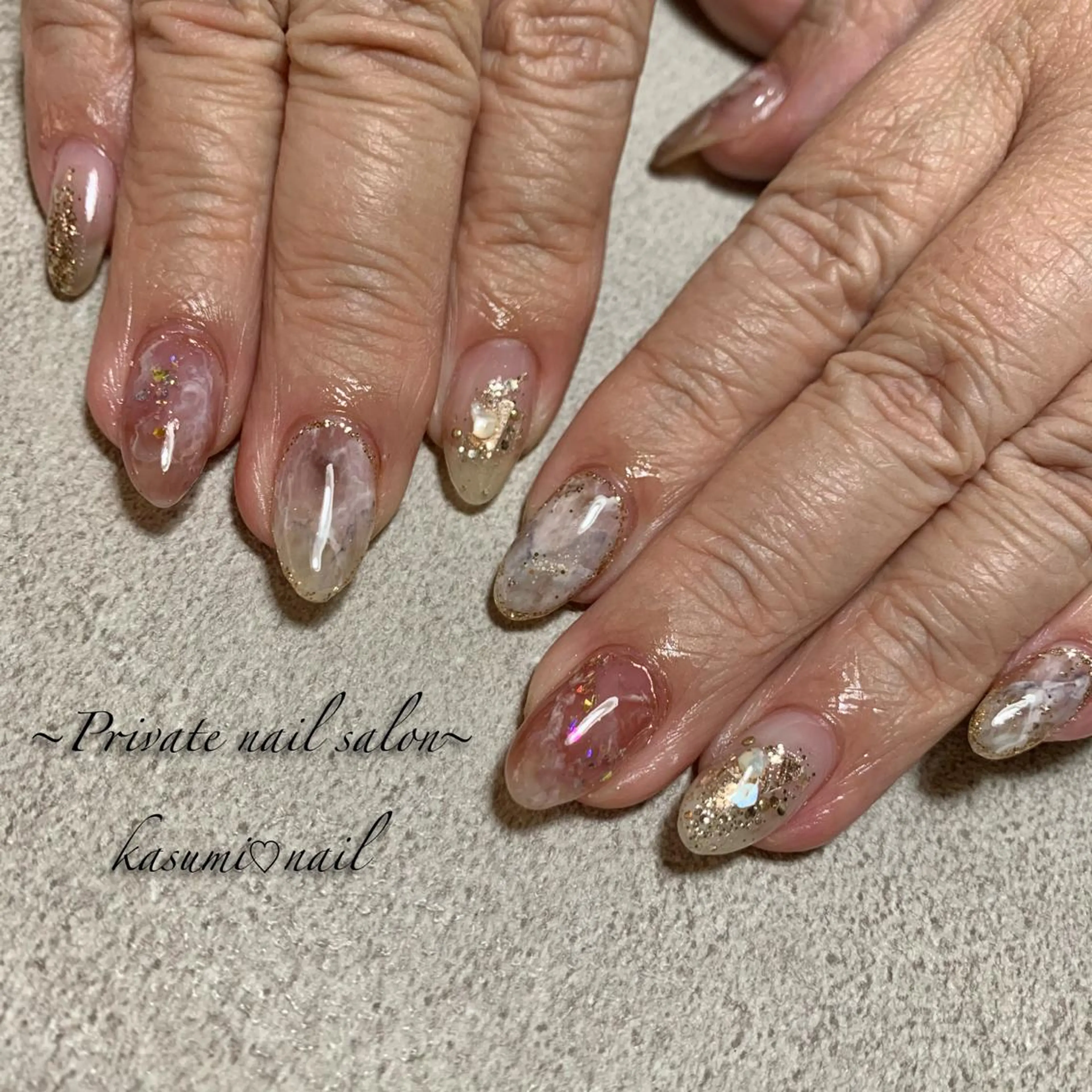 ネイル マグネットネイル ミラーネイル ニュアンスネイル KASUMI♡ Nailのネイルデザイン