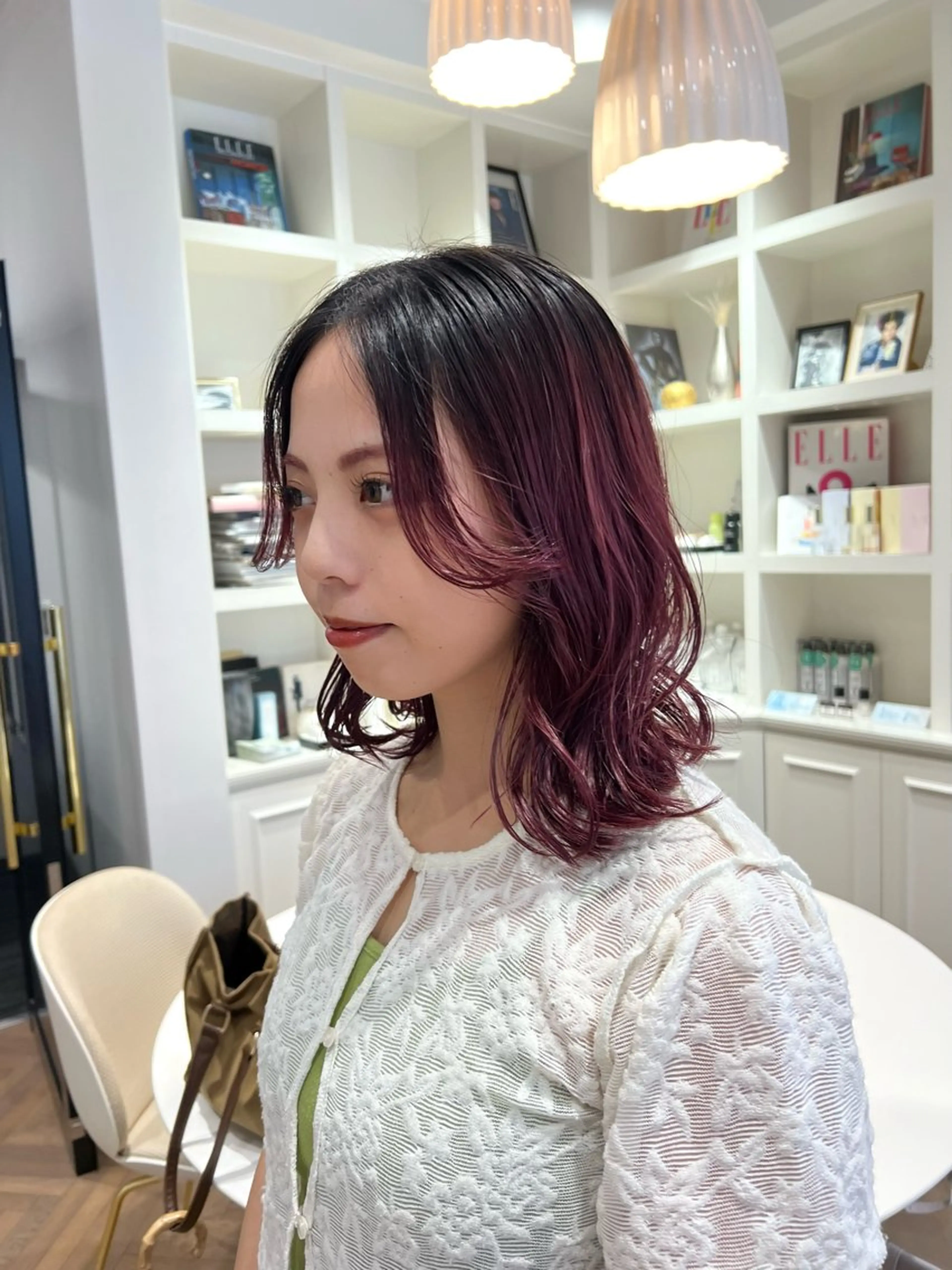 ミディアム カラー カット ヘアカラー 似合わせ/レイヤー 💟SAEのヘアスタイル