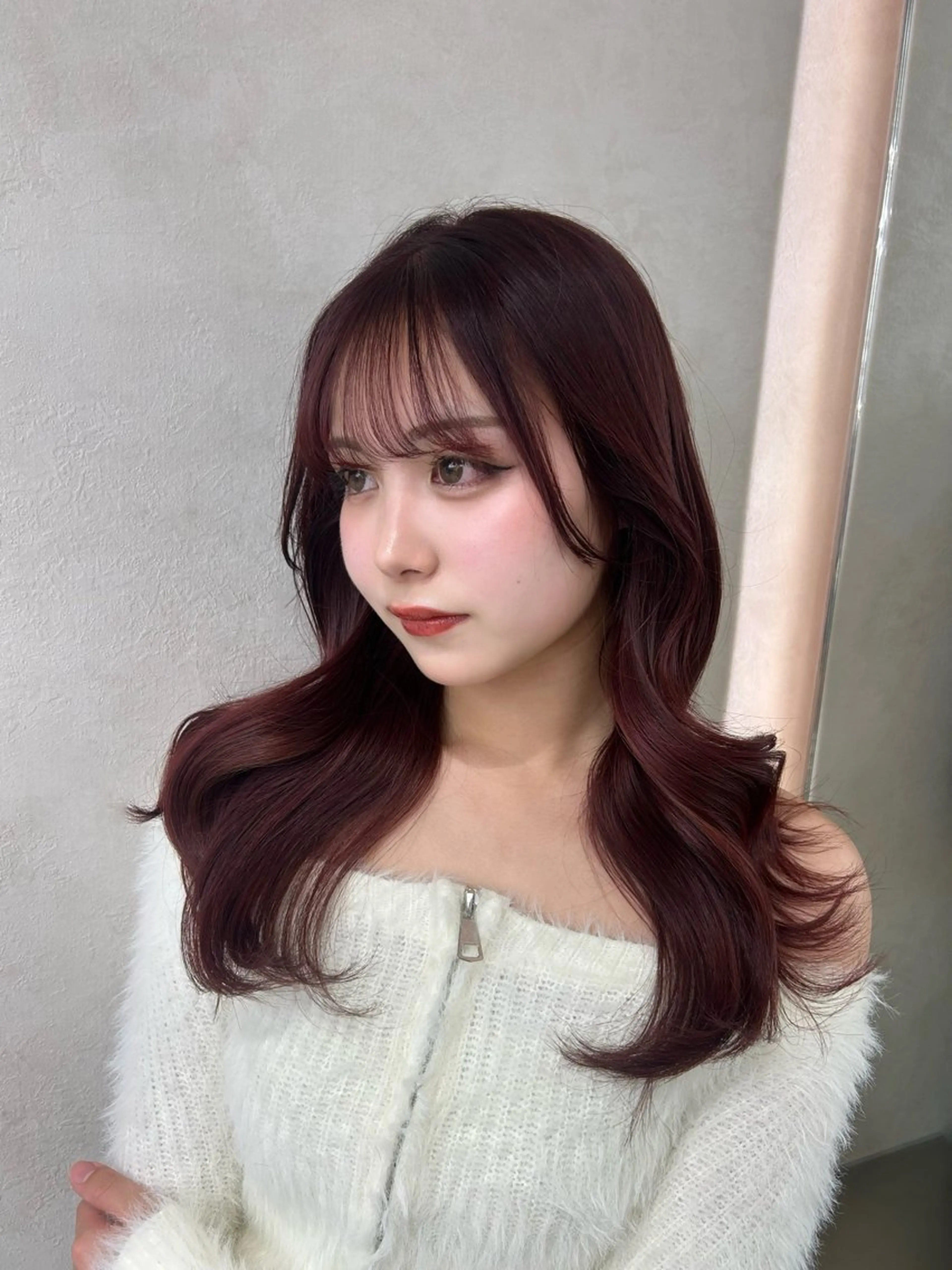 カラー レッドカラー ヘアカラー トリートメント Lond mare所属・あ い か 🎀 レイヤーカットのヘアスタイル