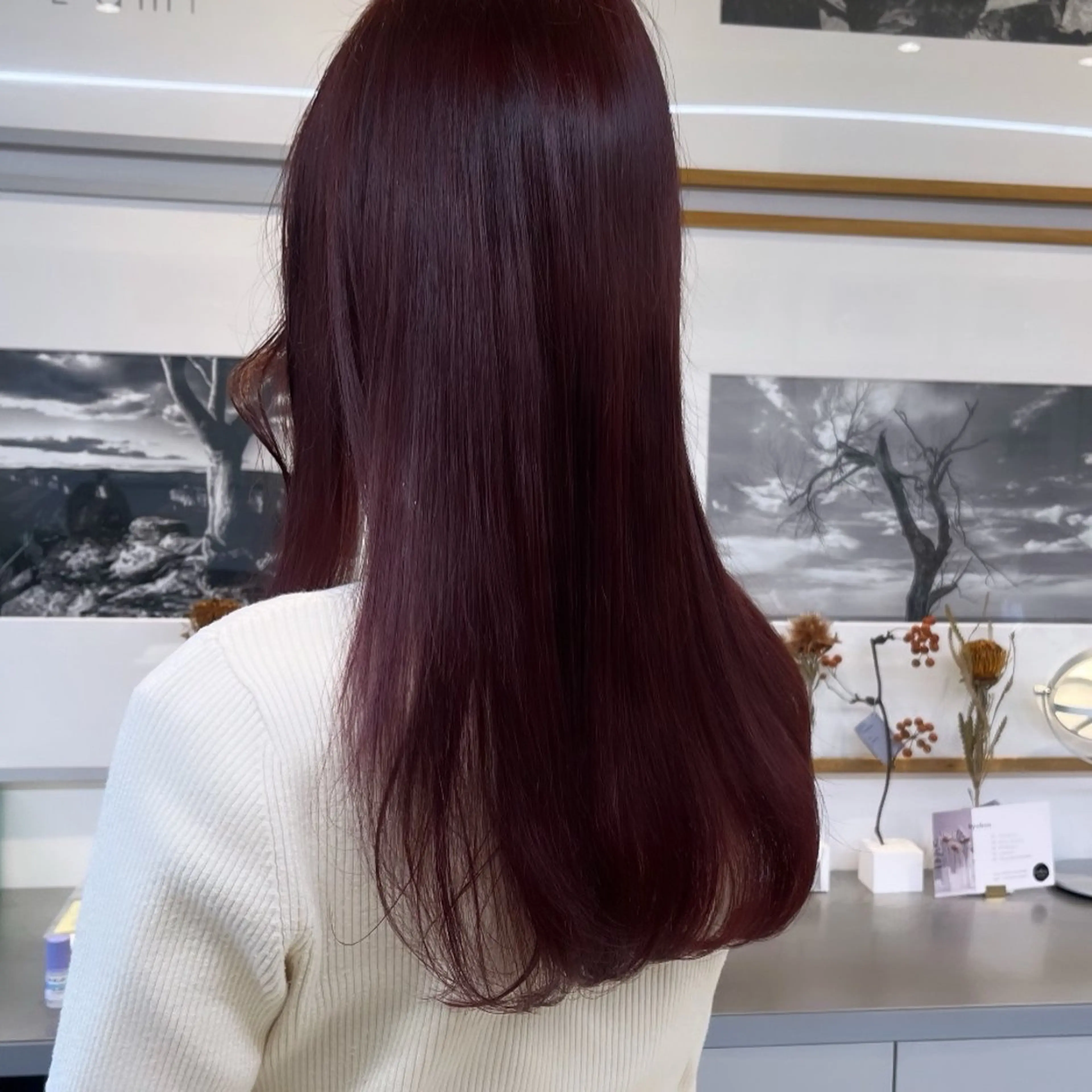 セミロング カラー カット ヘアカラー トリートメント ヘッドスパ ヘアセット カジュアルを女っぽく 𝗮𝘆𝗮𝗰𝗼のヘアスタイル
