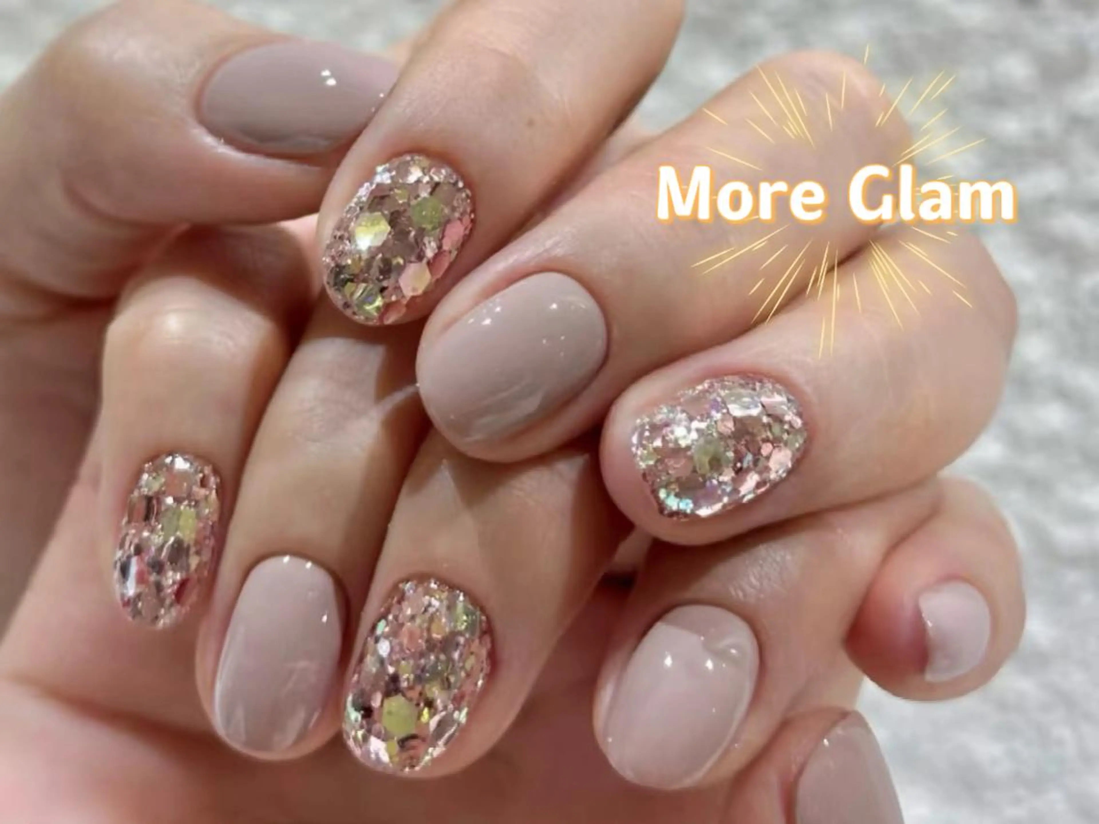 ネイル 長さ出し フットネイル フレンチネイル ジェルネイル ガラスフレンチ MoreGlam ネイルのネイルデザイン