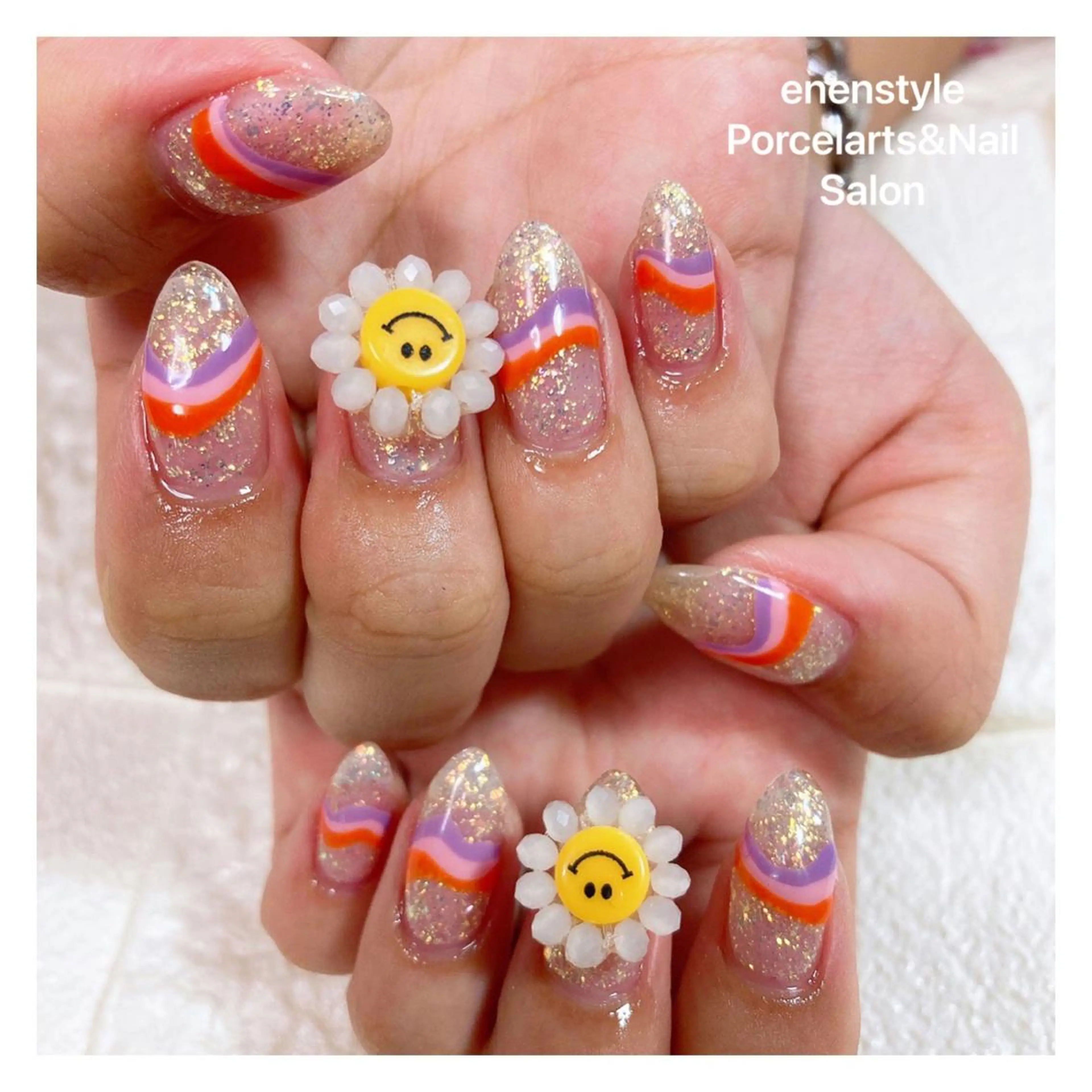 ミディアム ネイル ハンドネイル 👑enen style👑のネイルデザイン