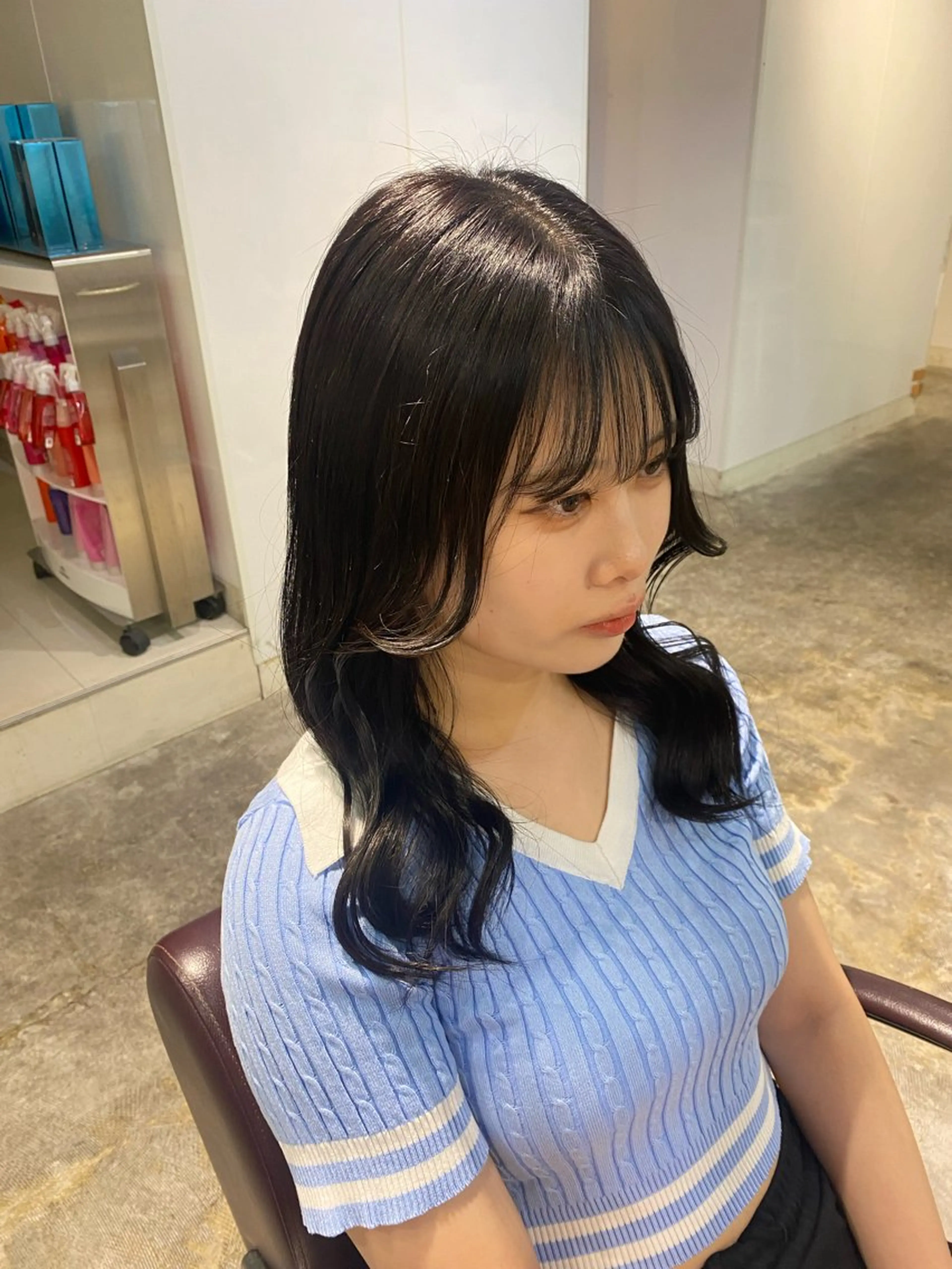 ミディアム カラー レイヤーカット AMRITA所属・men'sｶｯﾄ ﾊﾟｰﾏ🫧ｼｵﾝのヘアスタイル