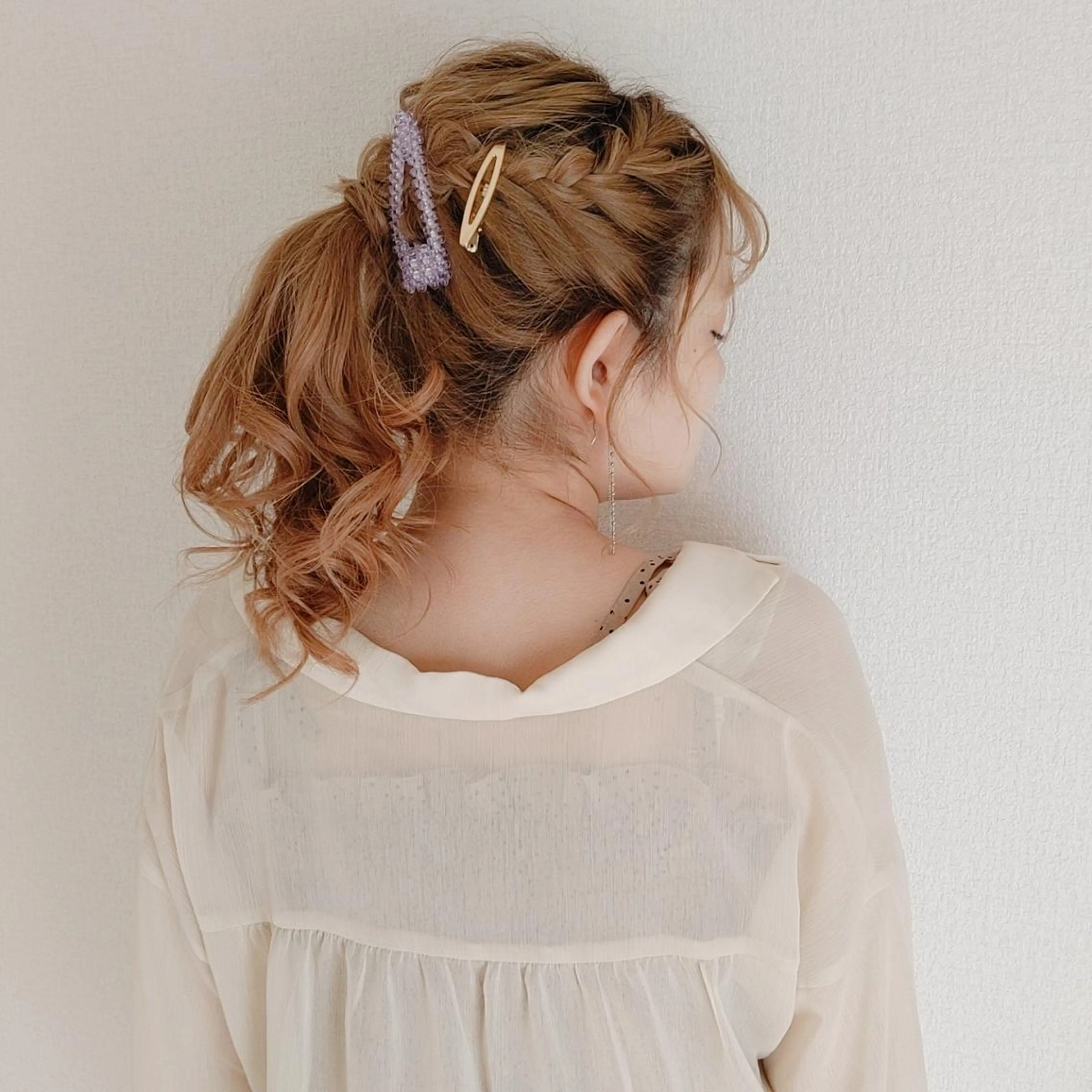 セミロング カラー ヘアアレンジ PRIVATE SALON EYES所属・EYES リアのマツエク・マツパデザイン