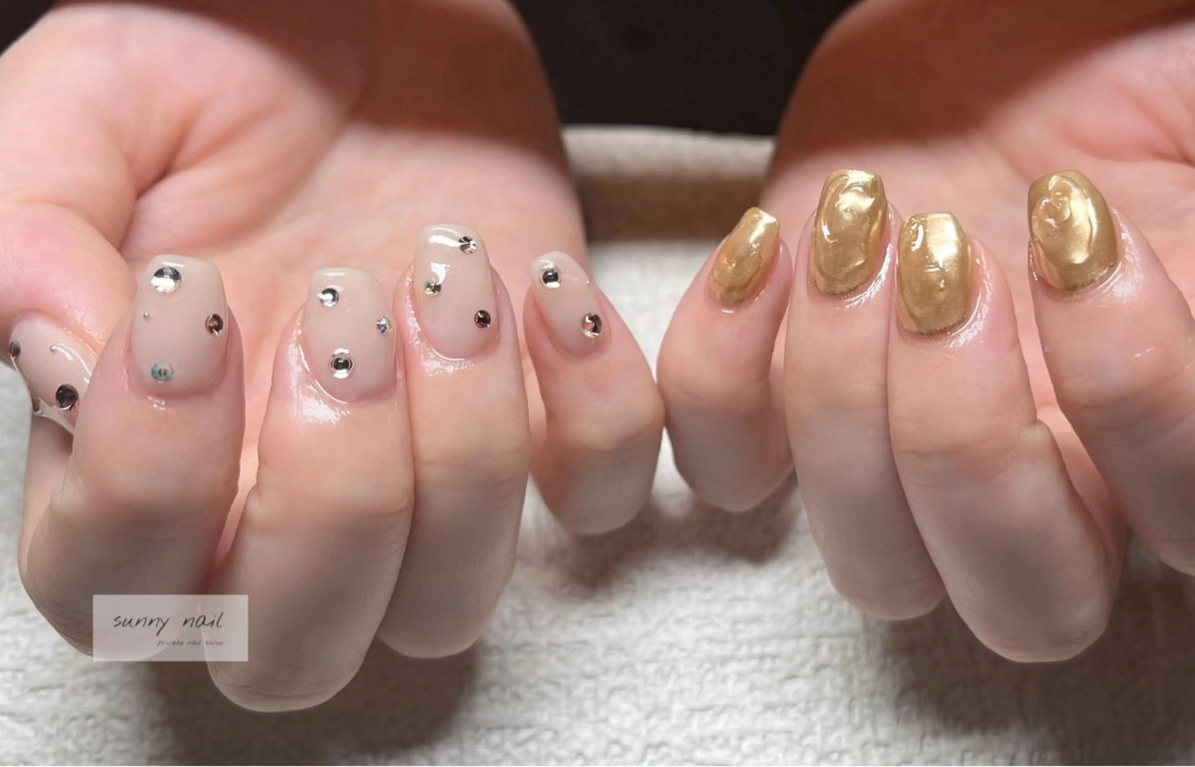 ネイル ミラーネイル ぷっくりネイル sunny nailのネイルデザイン