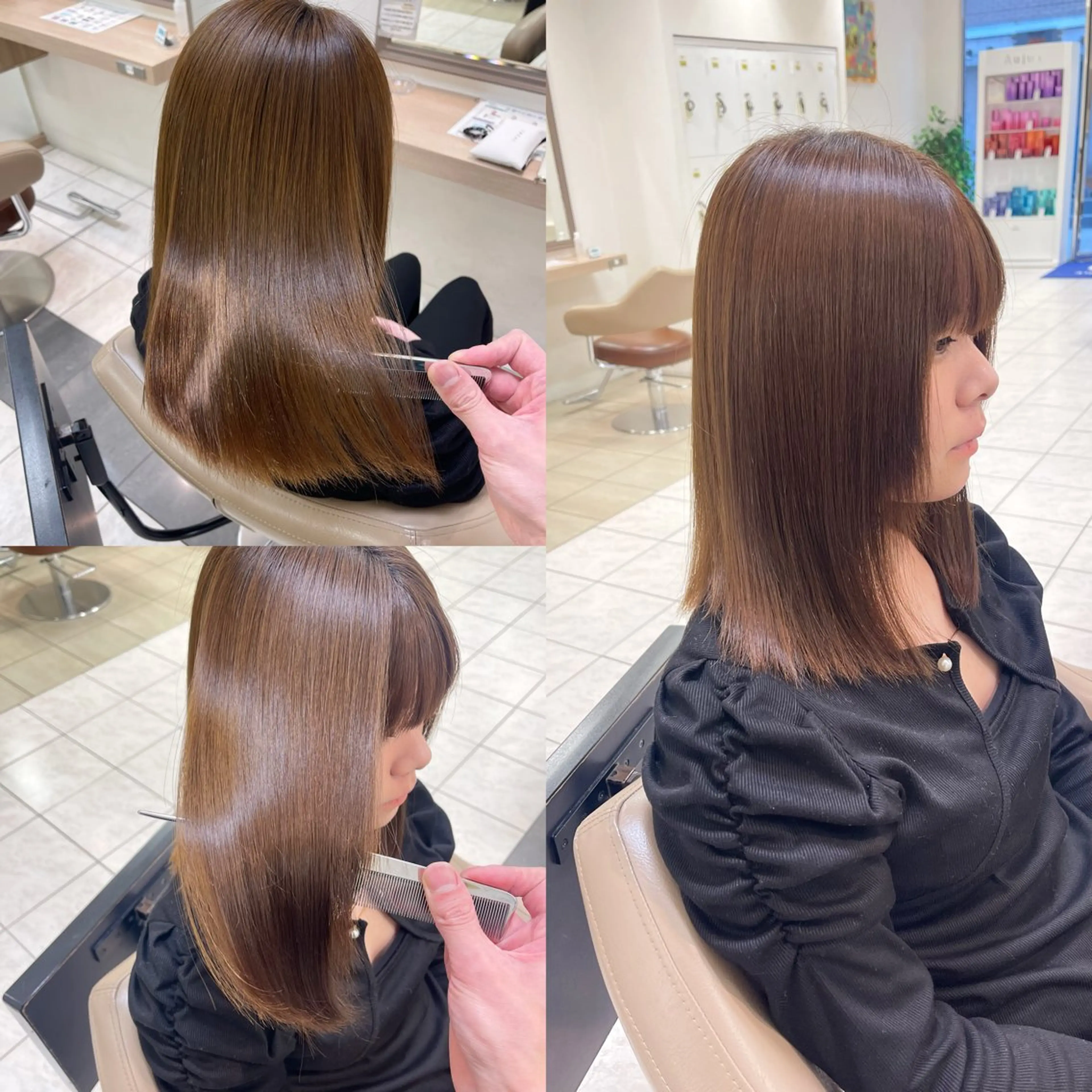 ミディアム Ash国立店 池田勇一”のヘアスタイル