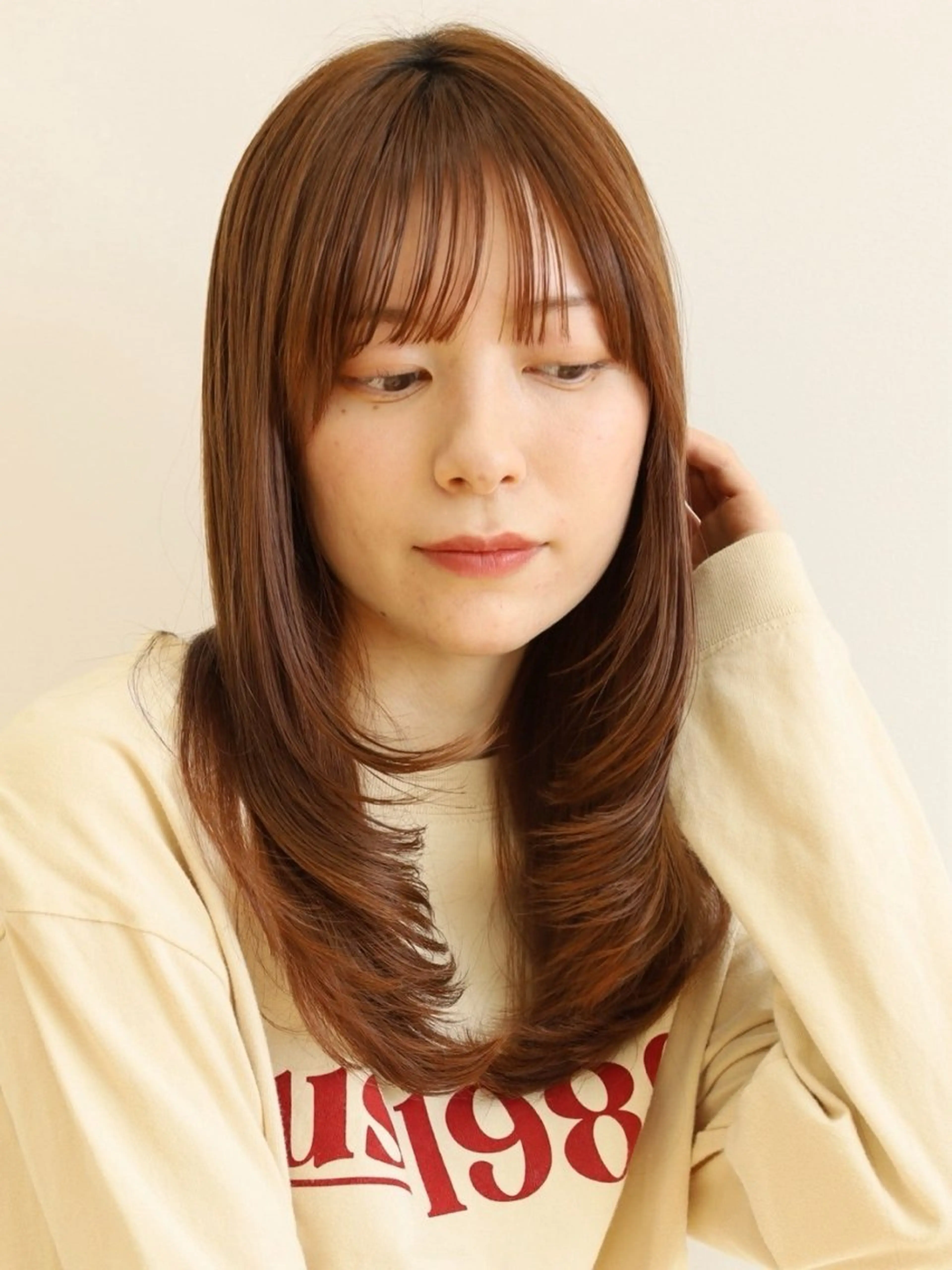 ロング カラー ヘアカラー トリートメント ブリーチ/暖色カラー 宮城陽日のヘアスタイル