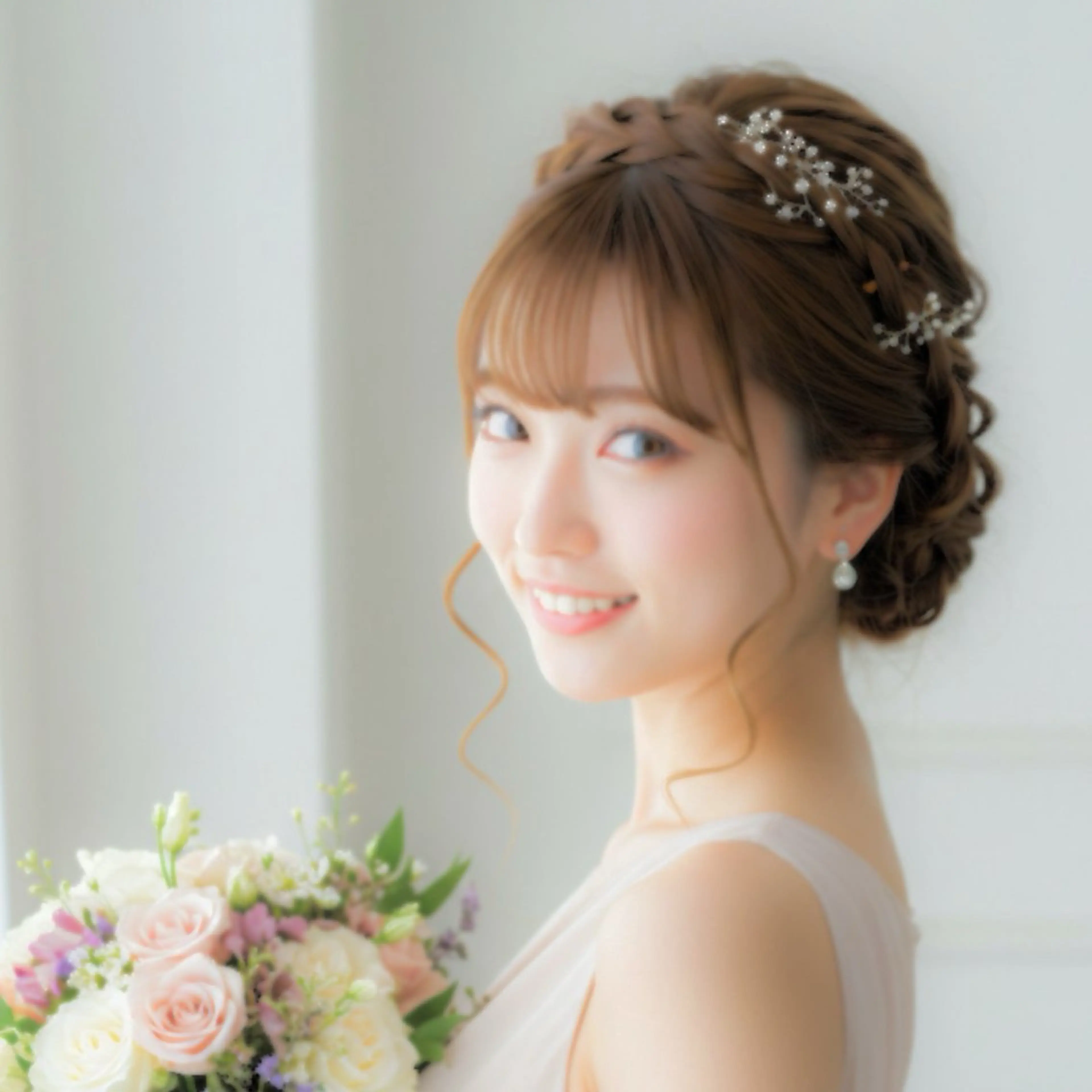 【土日祝早朝7時台】パーティ,,ブライダル,ライブ,バレンタイン、ヘアセット【前日21時以降のご予約対応不可⠀】の写真