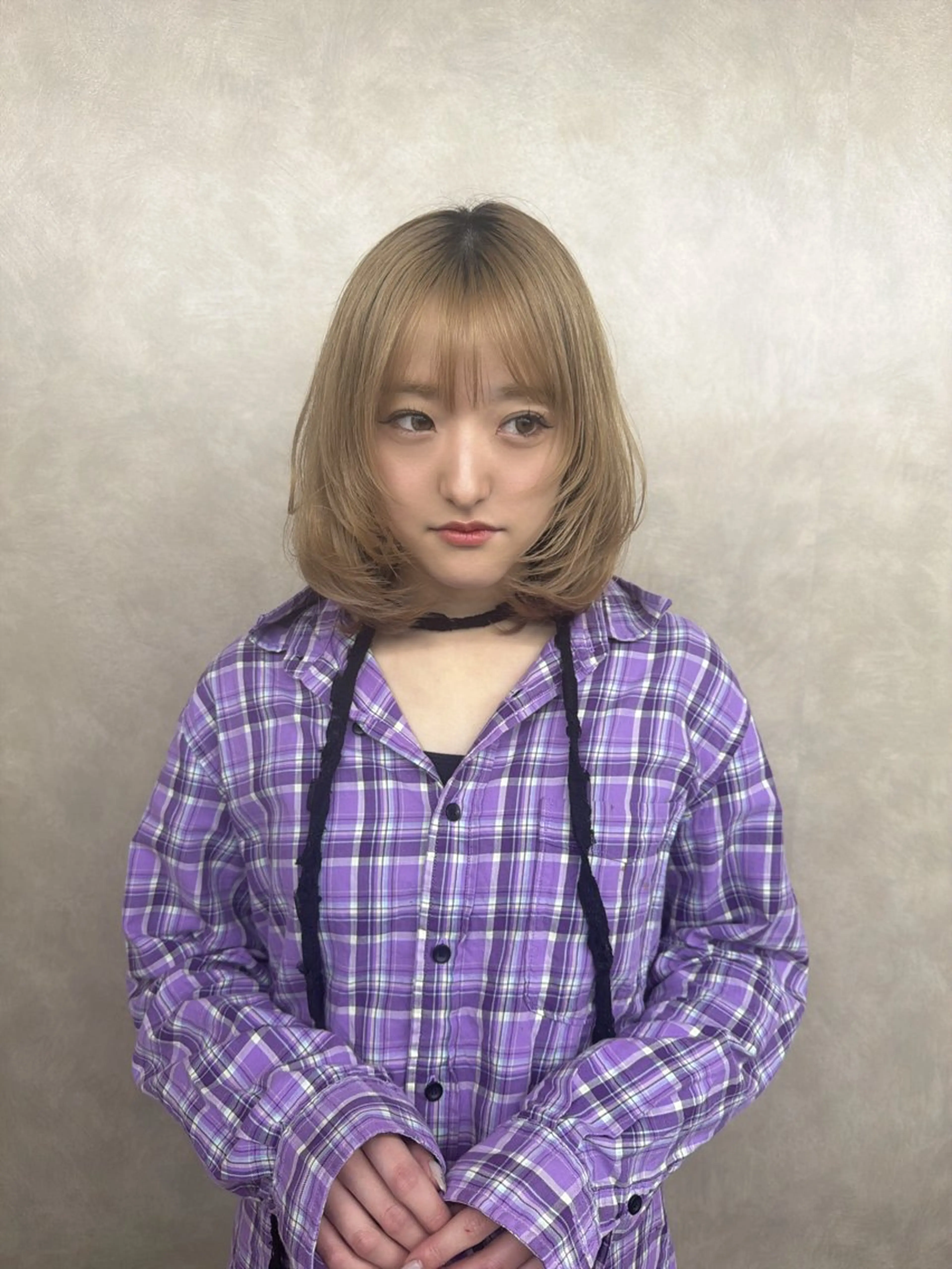 ミディアム ヘアアレンジ 🫧Kirara 🫧透明感カラーのヘアスタイル