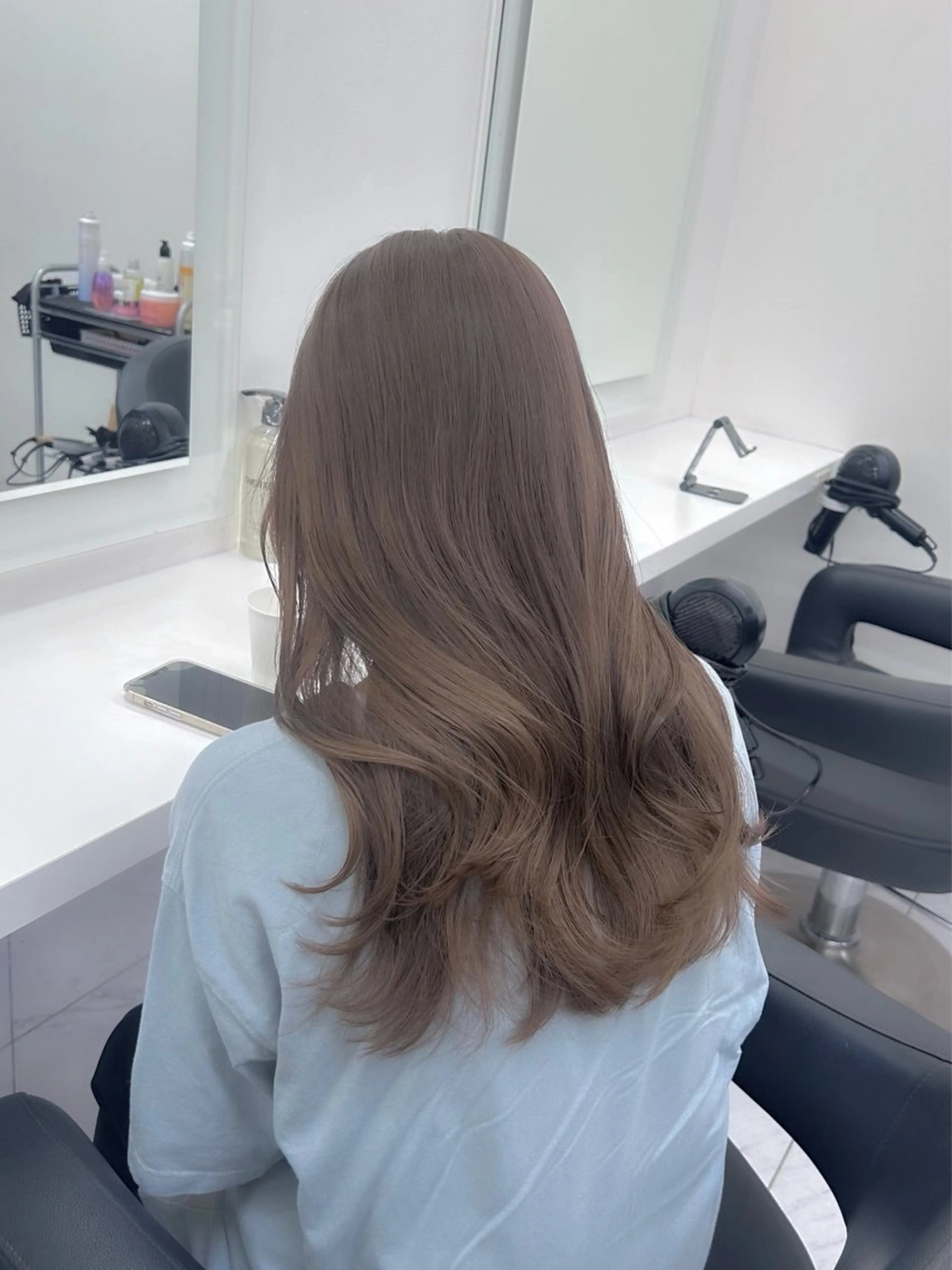 カラー パーマ ヘアアレンジ メンズ キッズ ヘアカラー トリートメント ブリーチなしカラー/ ブラウン/レイヤーのヘアスタイル
