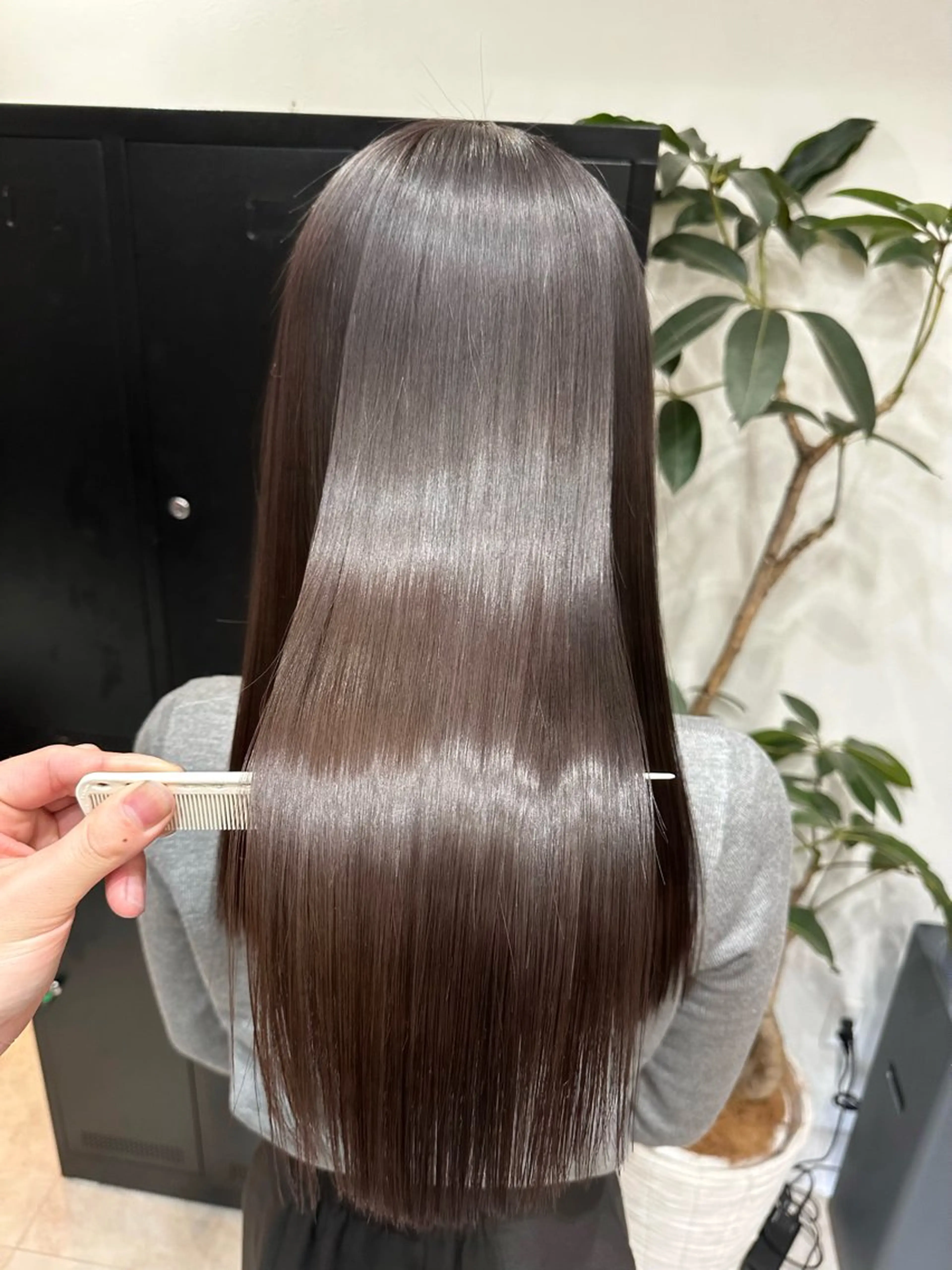 セミロング 髪質改善 ヘアカラー トリートメント ✨透明感カラー 恵比寿HAYATO✨のヘアスタイル