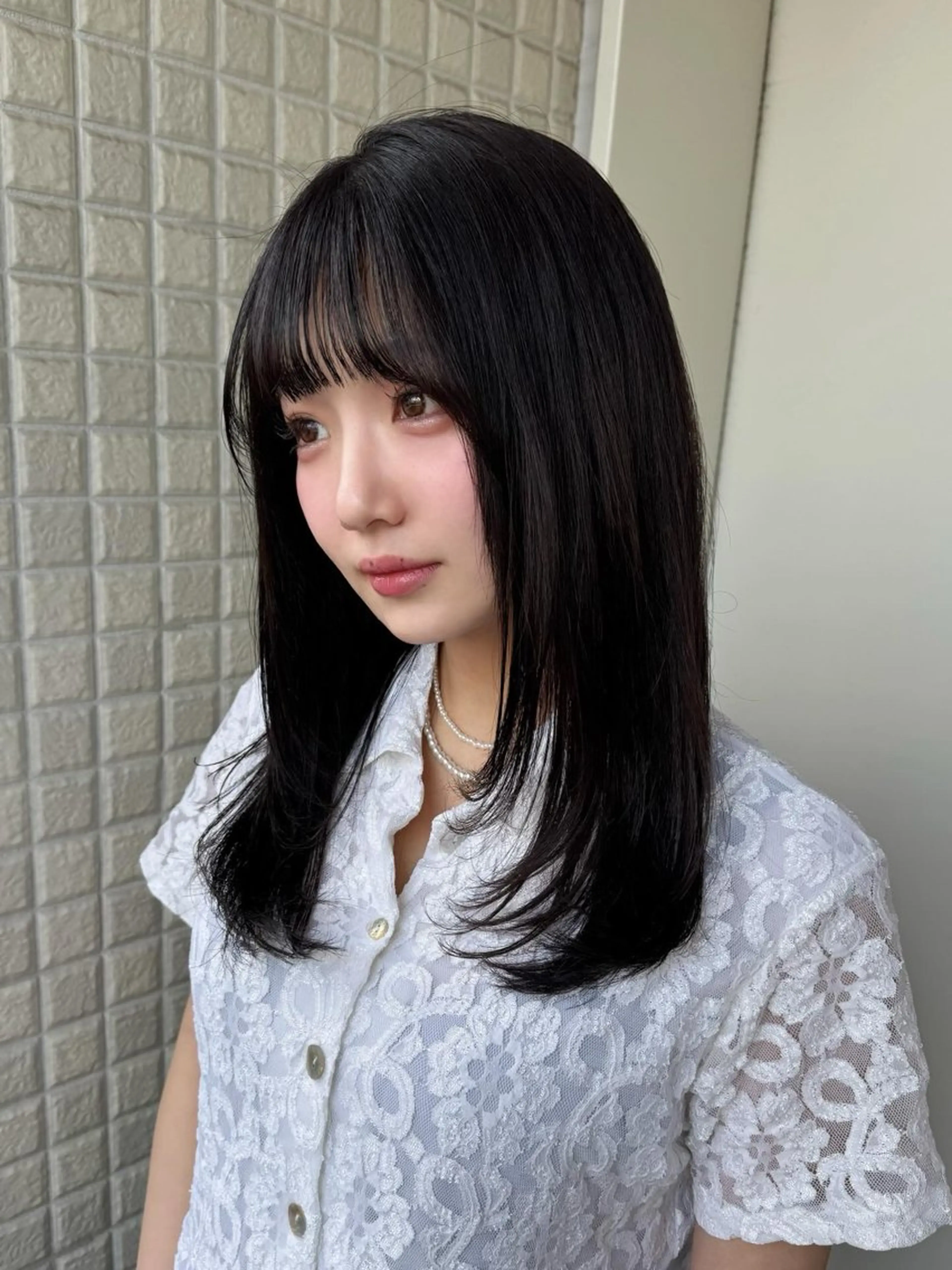セミロング カラー ブラウンカラー ダークブラウン ダークグレー レイヤーカット ヘアカラー トリートメント ヘアセット 縮毛矯正/エクステ ヘアアレンジ/ひふみのヘアスタイル