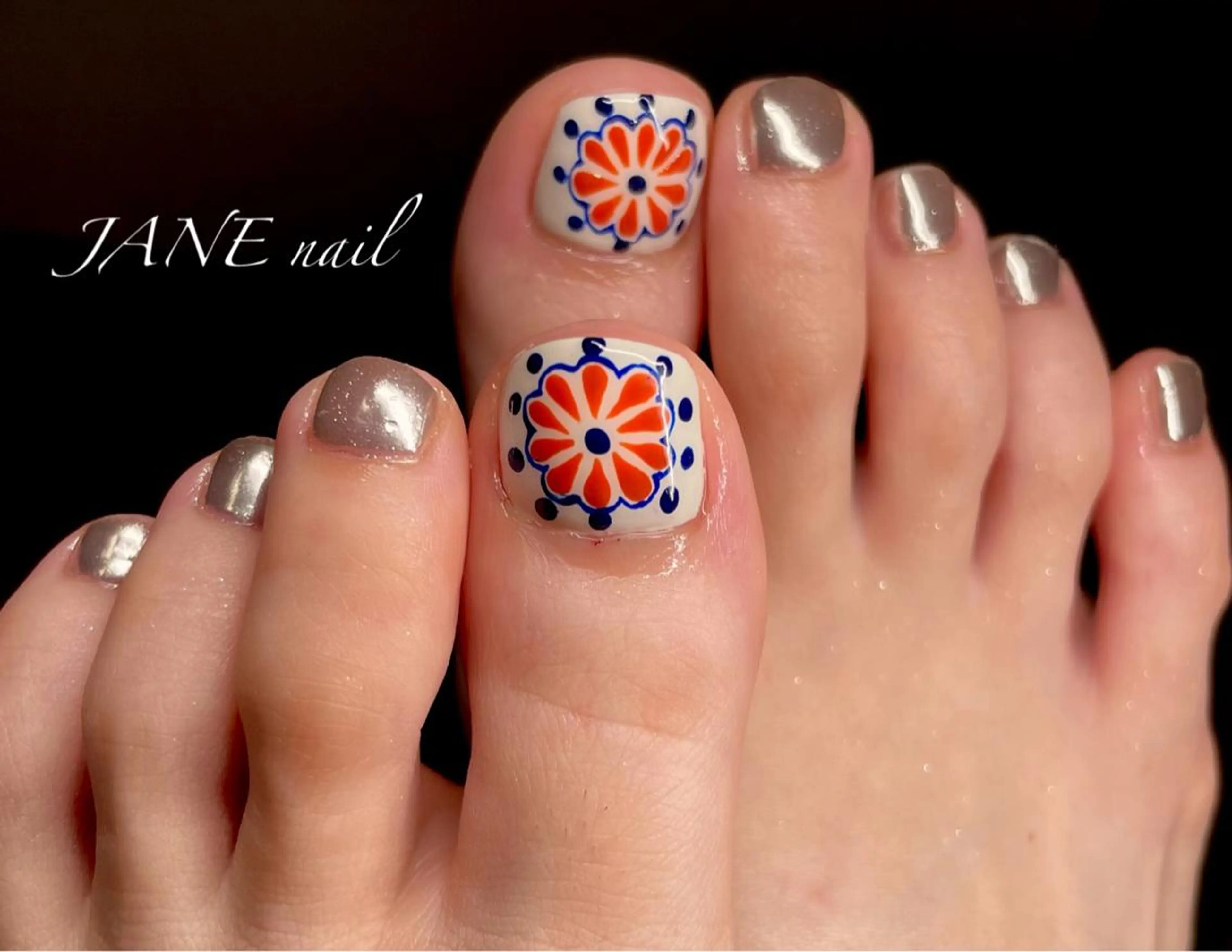 ネイル フットネイル ストーンネイル 夏ネイル フットネイル Nail Salon JANEのネイルデザイン