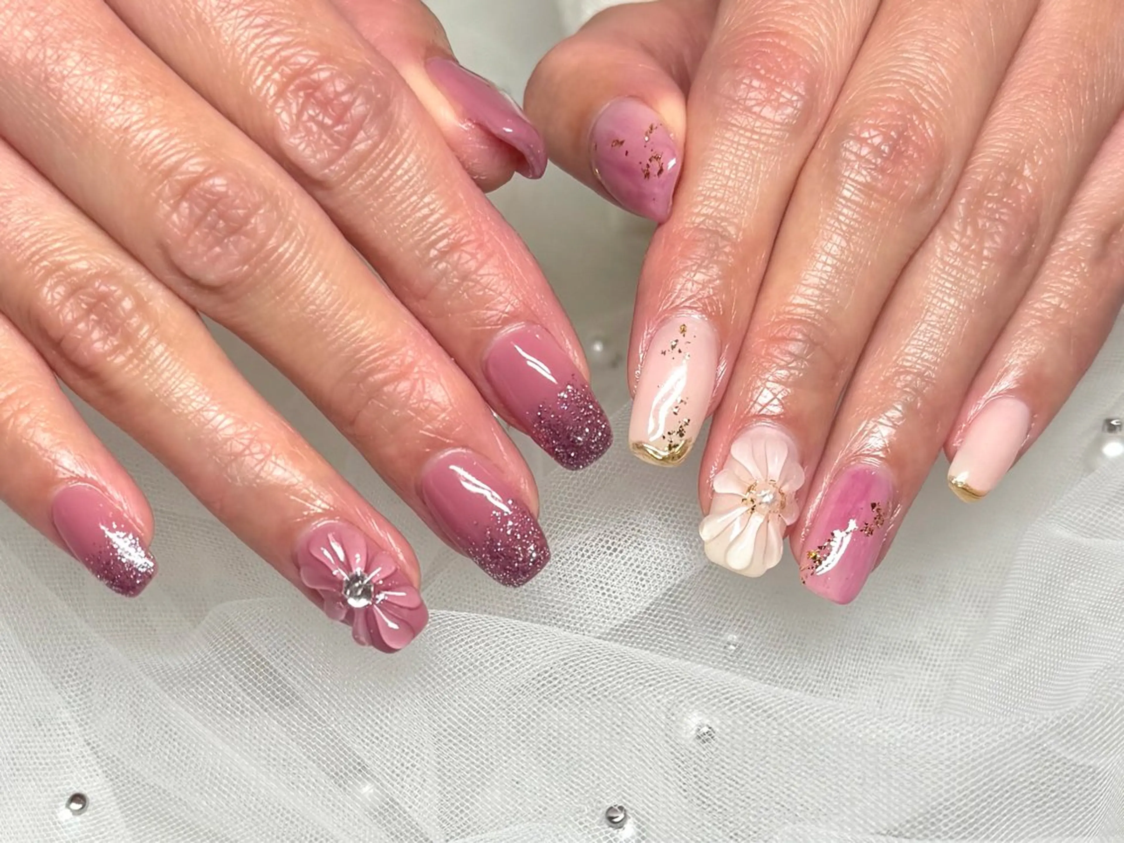 ネイル フラワーネイル ハンドネイル HazeGrass NAILのネイルデザイン