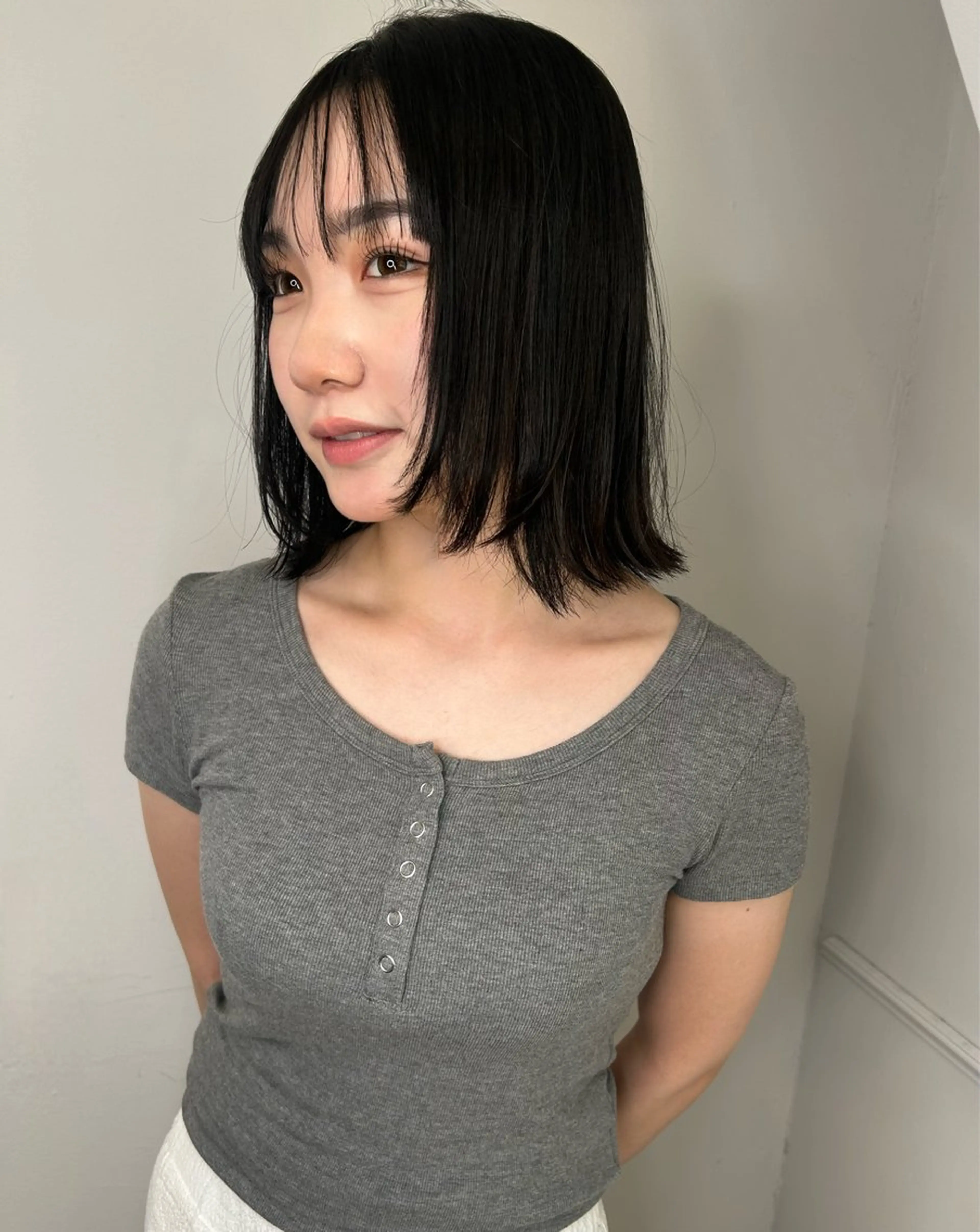 ミディアム カラー ボブレイヤー ボブ レイヤーカット land所属・透明感カラー/レイヤ ー🌙Honokaのヘアスタイル