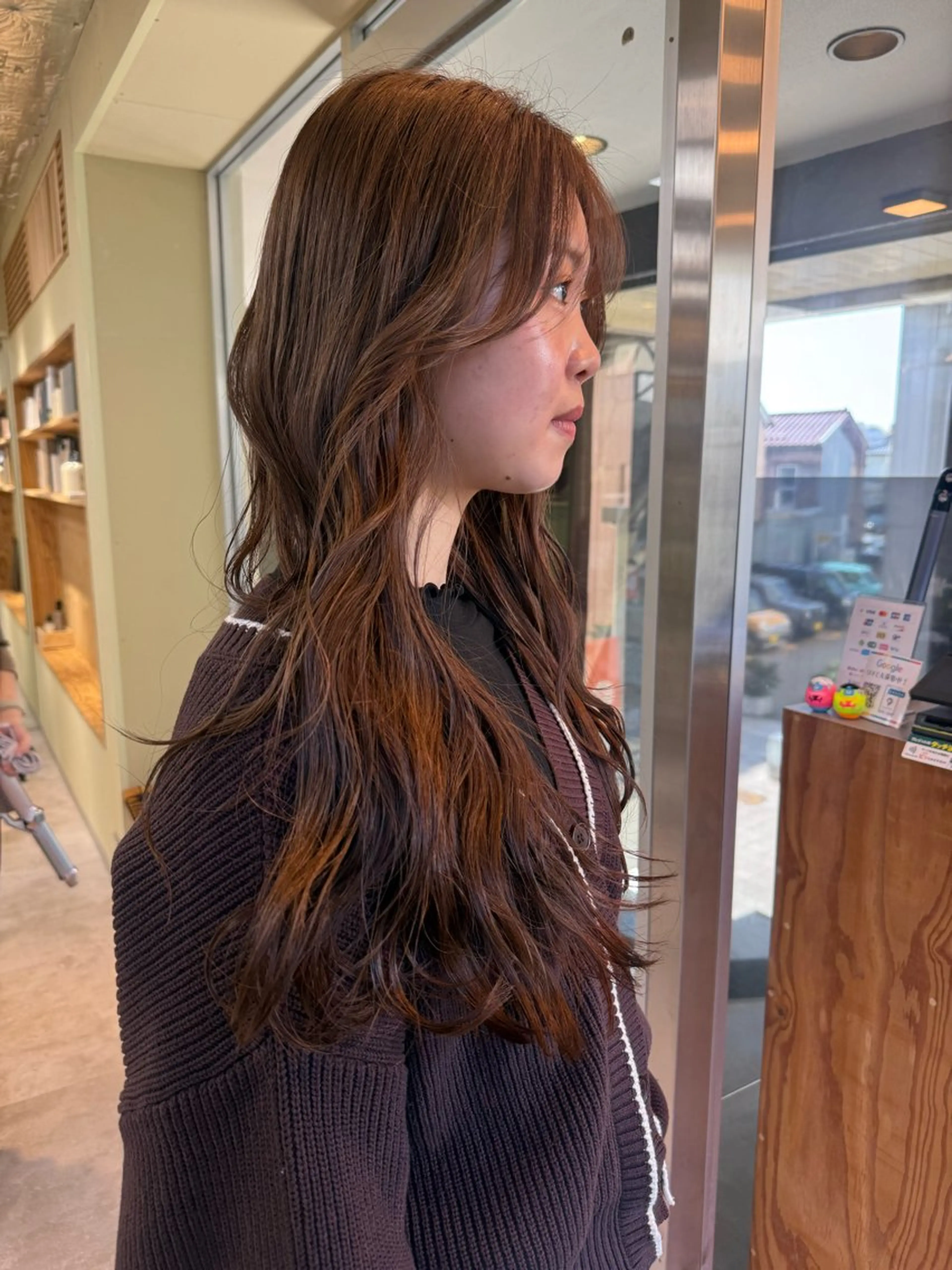 セミロング カラー カット ヘアカラー トリートメント 伶風/ボブ/ ハッシュカットのヘアスタイル