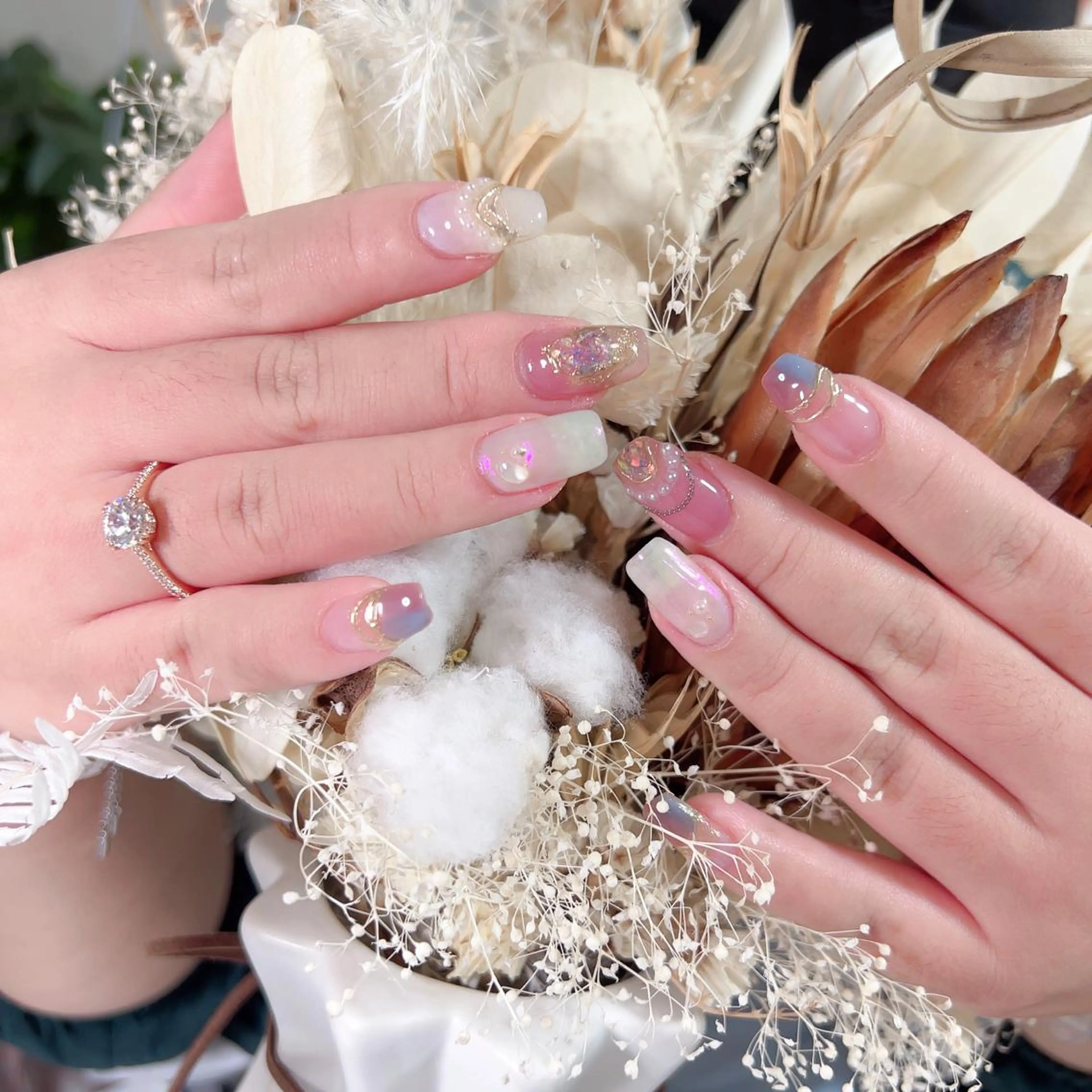 ネイル ハンドネイル M🌷nail 長さだし専門店のネイルデザイン