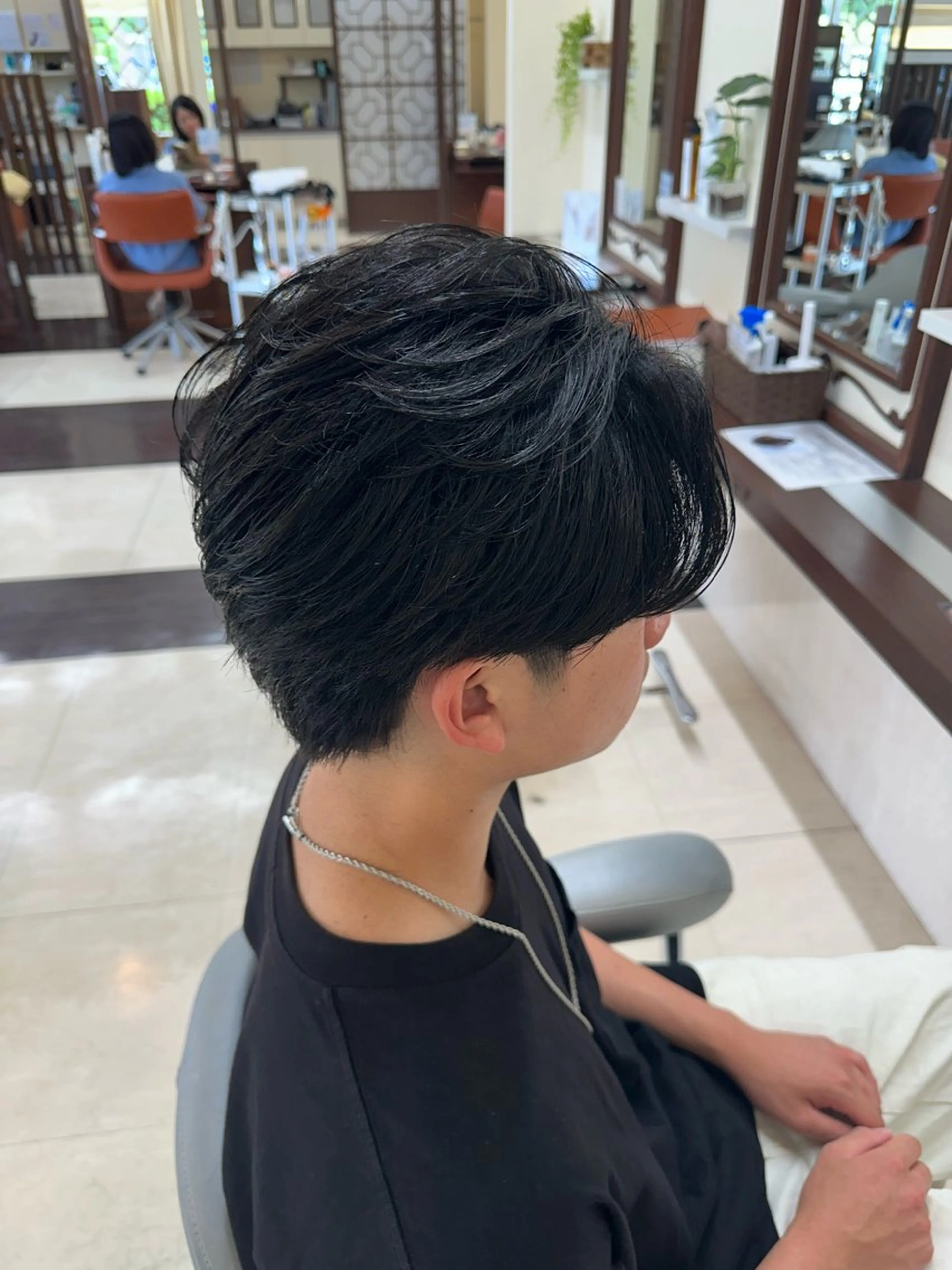 ショート カラー パーマ メンズ センターパート カット ヘアセット 毎月230人担当/ メンズヘア/清和武虎のヘアスタイル