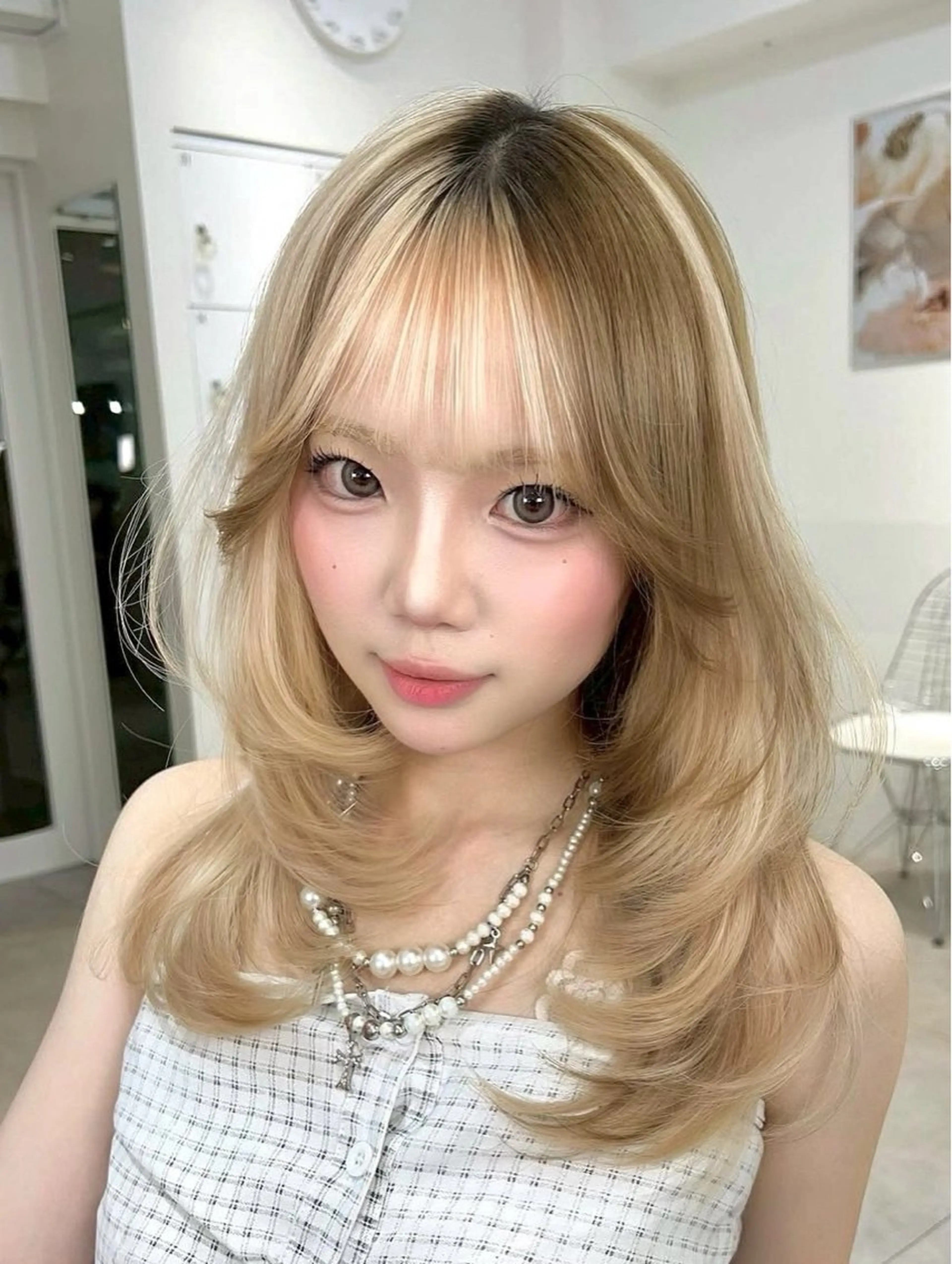 カラー ヘアカラー 🫧ハイトーンミルク ティー/RIKU🫧のヘアスタイル