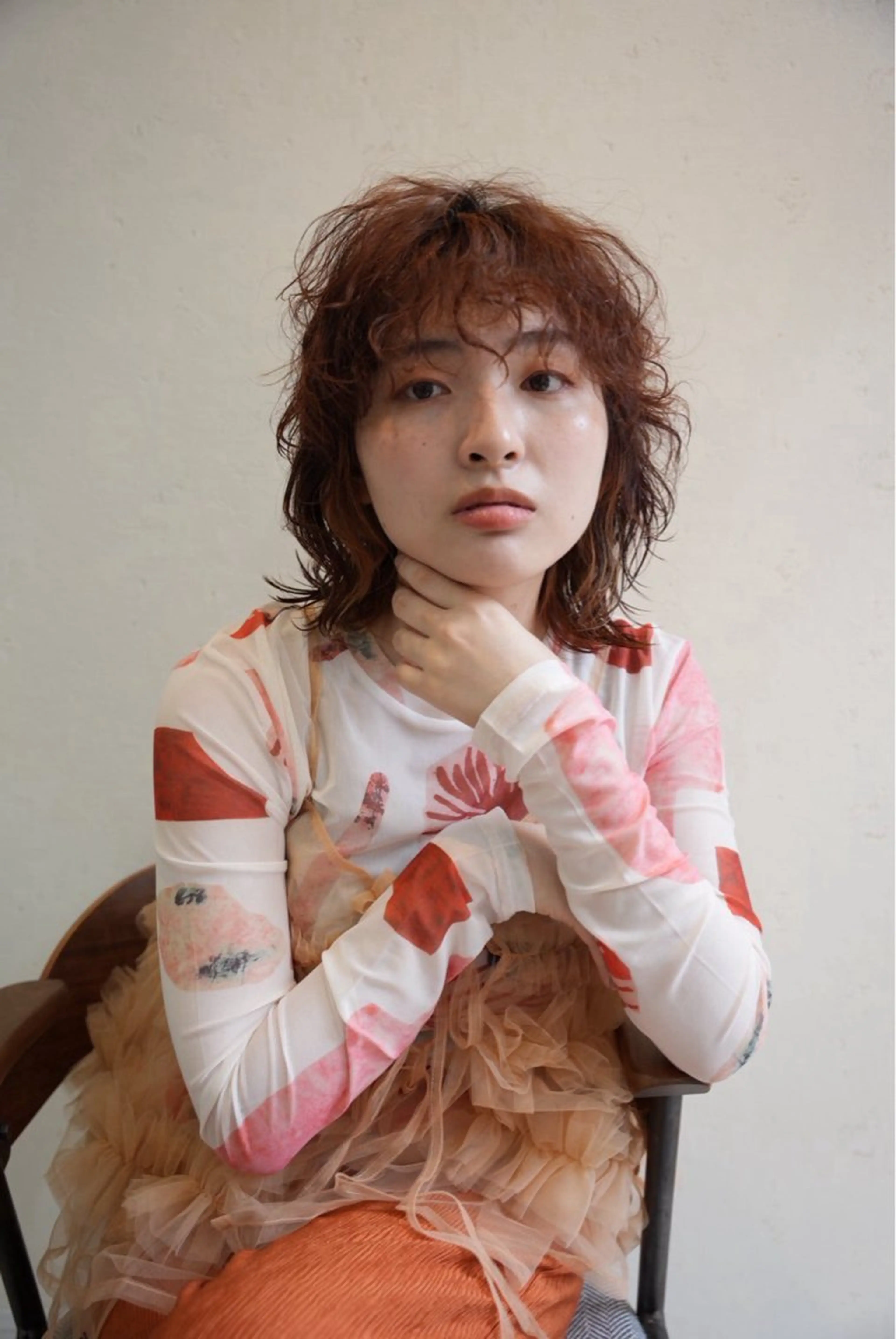 ミディアム カラー パーマ Lamp所属・L amp柏🌱 tamaのヘアスタイル