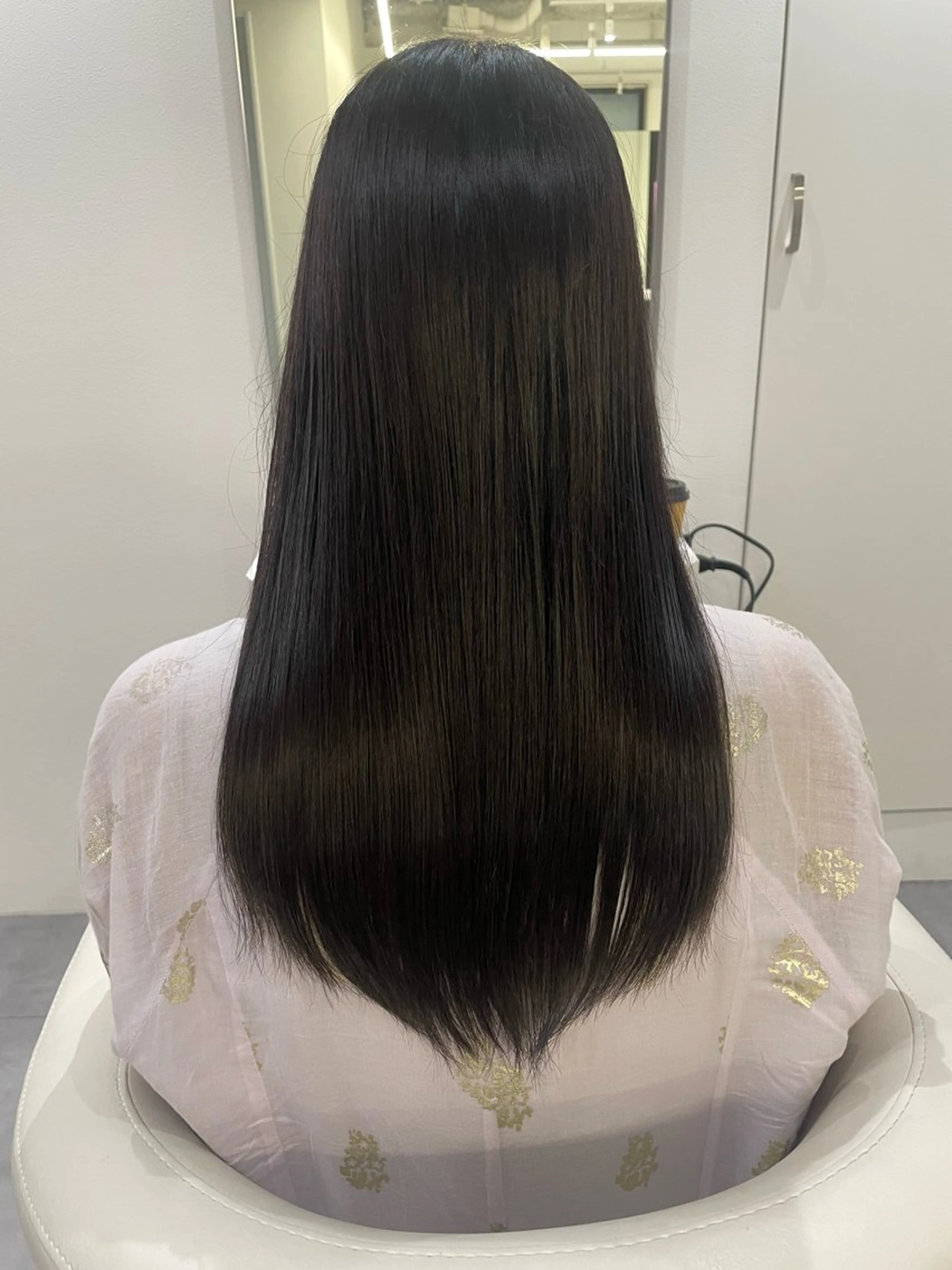 ロング パーマ 髪質改善 ストレートパーマ カラーモデル募集/ 森本明花のヘアスタイル