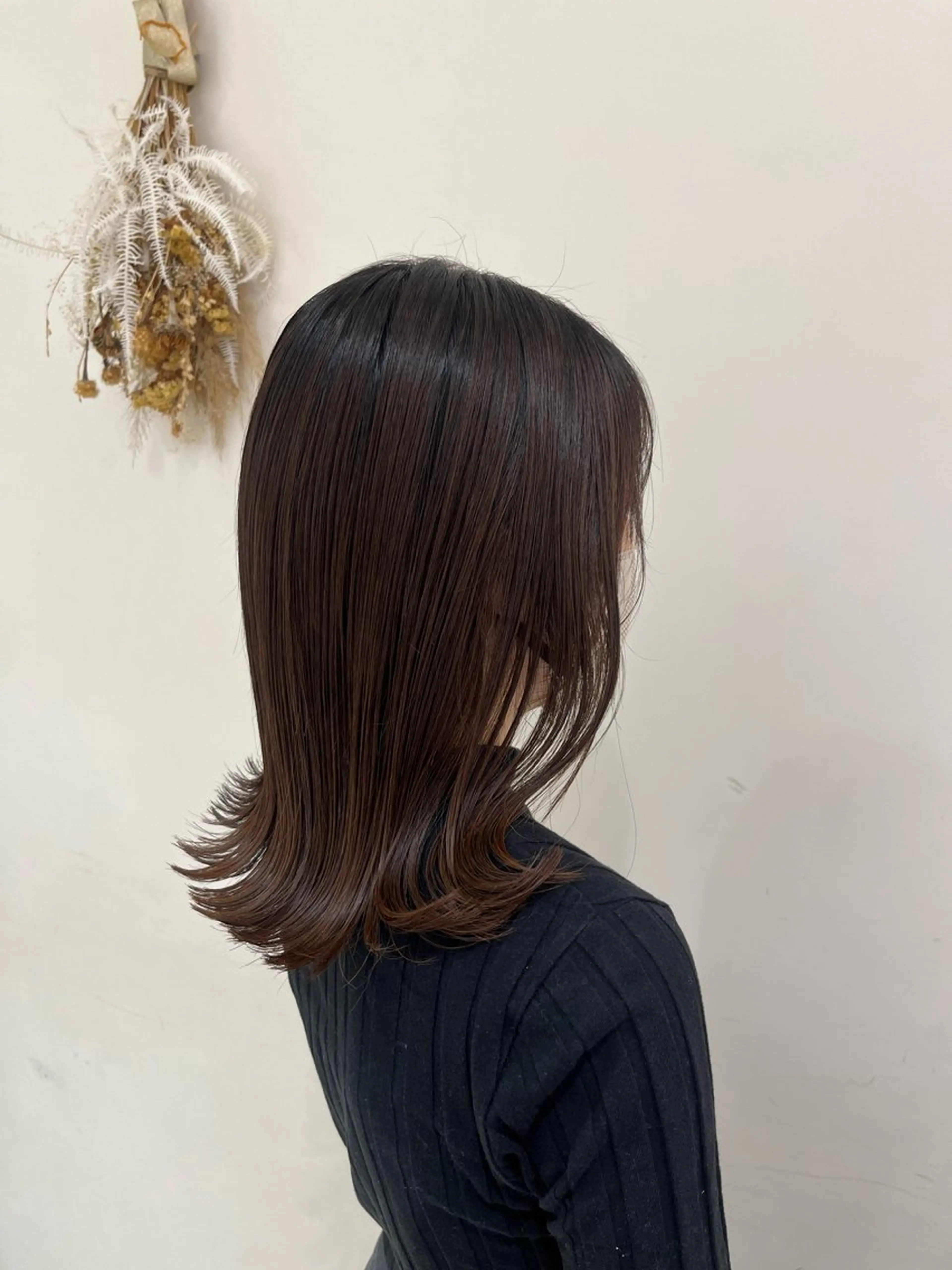 セミロング 🫧オリーブカラー/ 酸性縮毛矯正銀座🫧のヘアスタイル