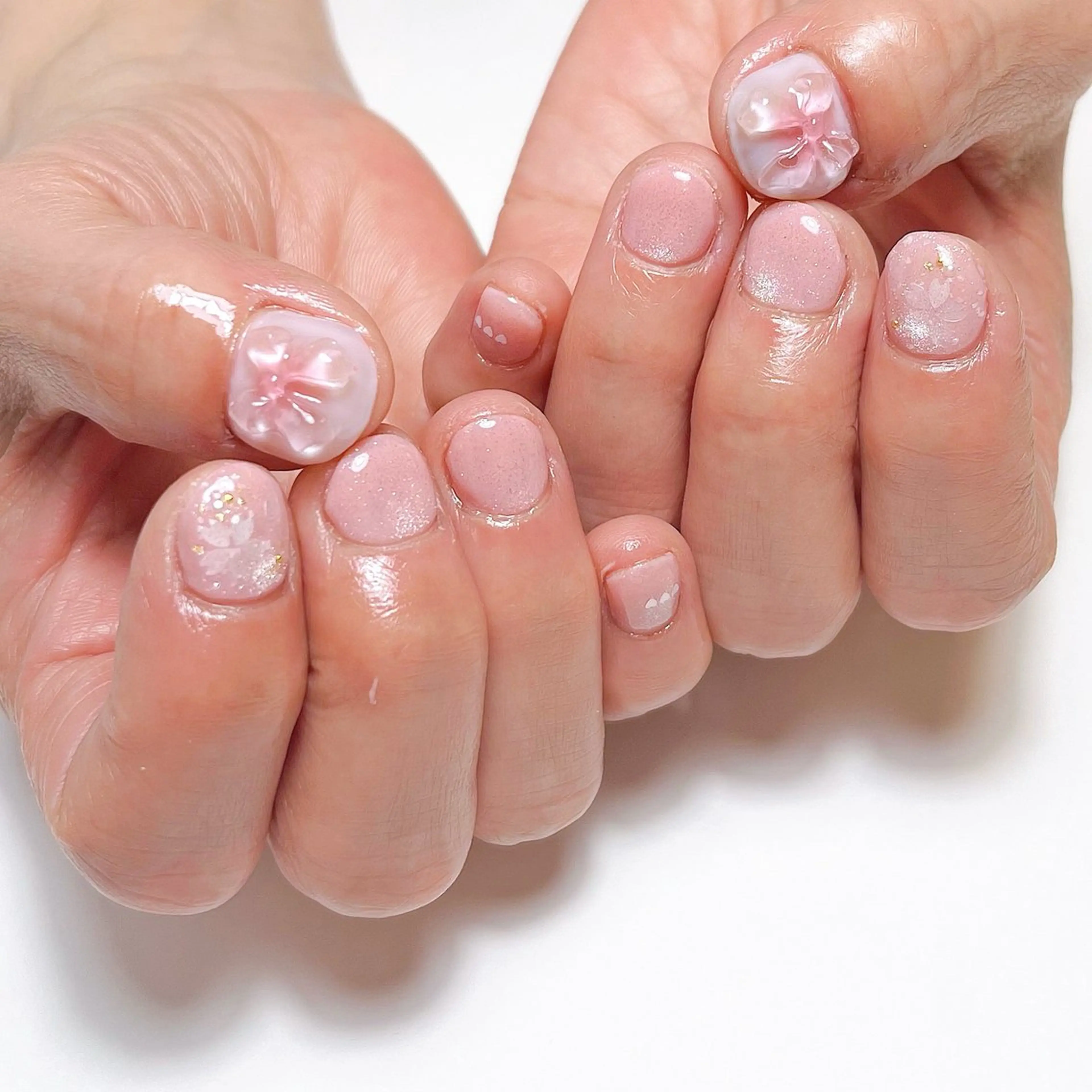 ネイル 桜ネイル ハンドネイル いちごパフェ ゆいのネイルデザイン