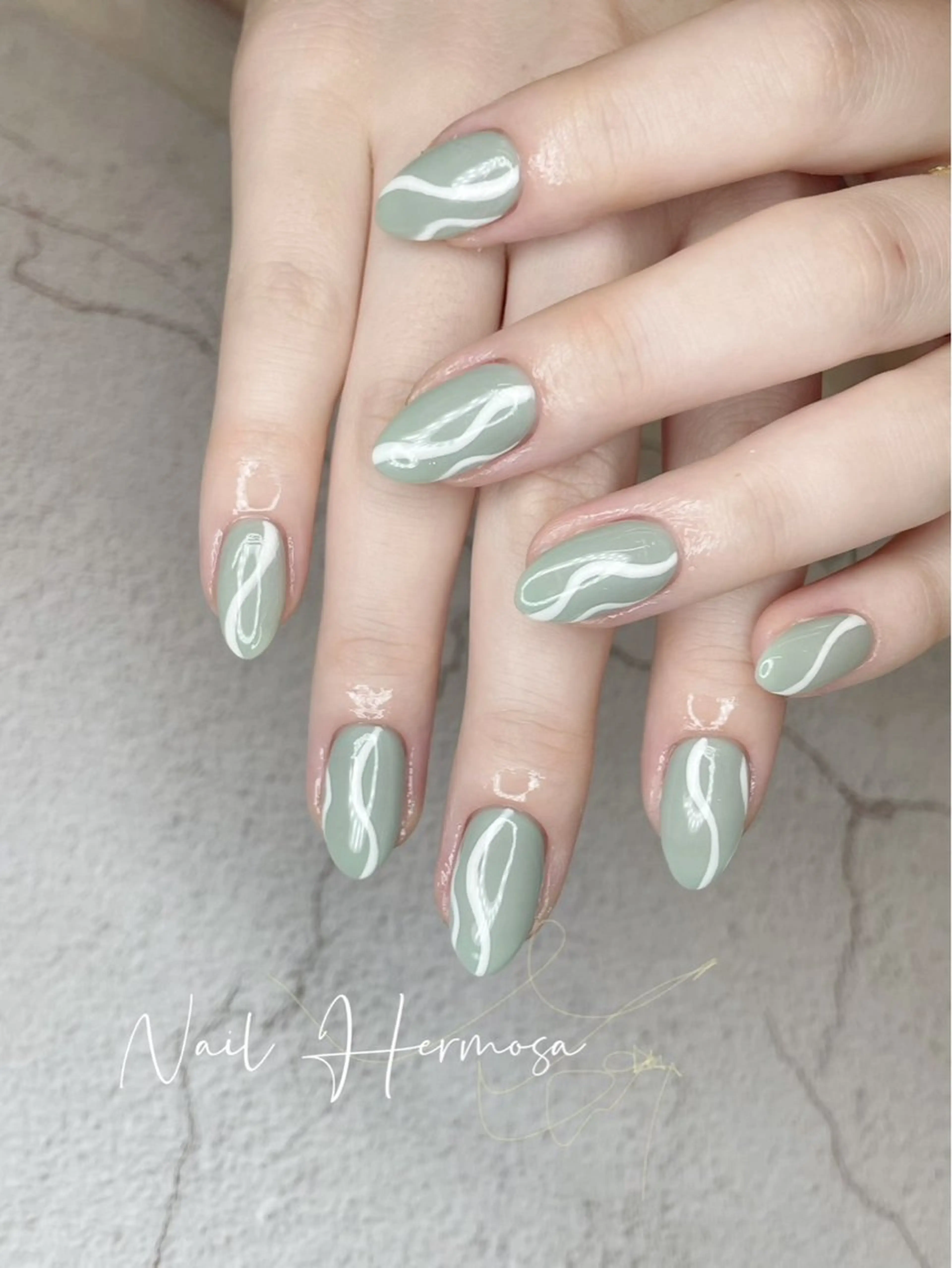 ネイル 長さ出し フラッシュネイル フットネイル ジェルネイル マグネットネイル ハンドネイル エルモサ YURIKAのネイルデザイン