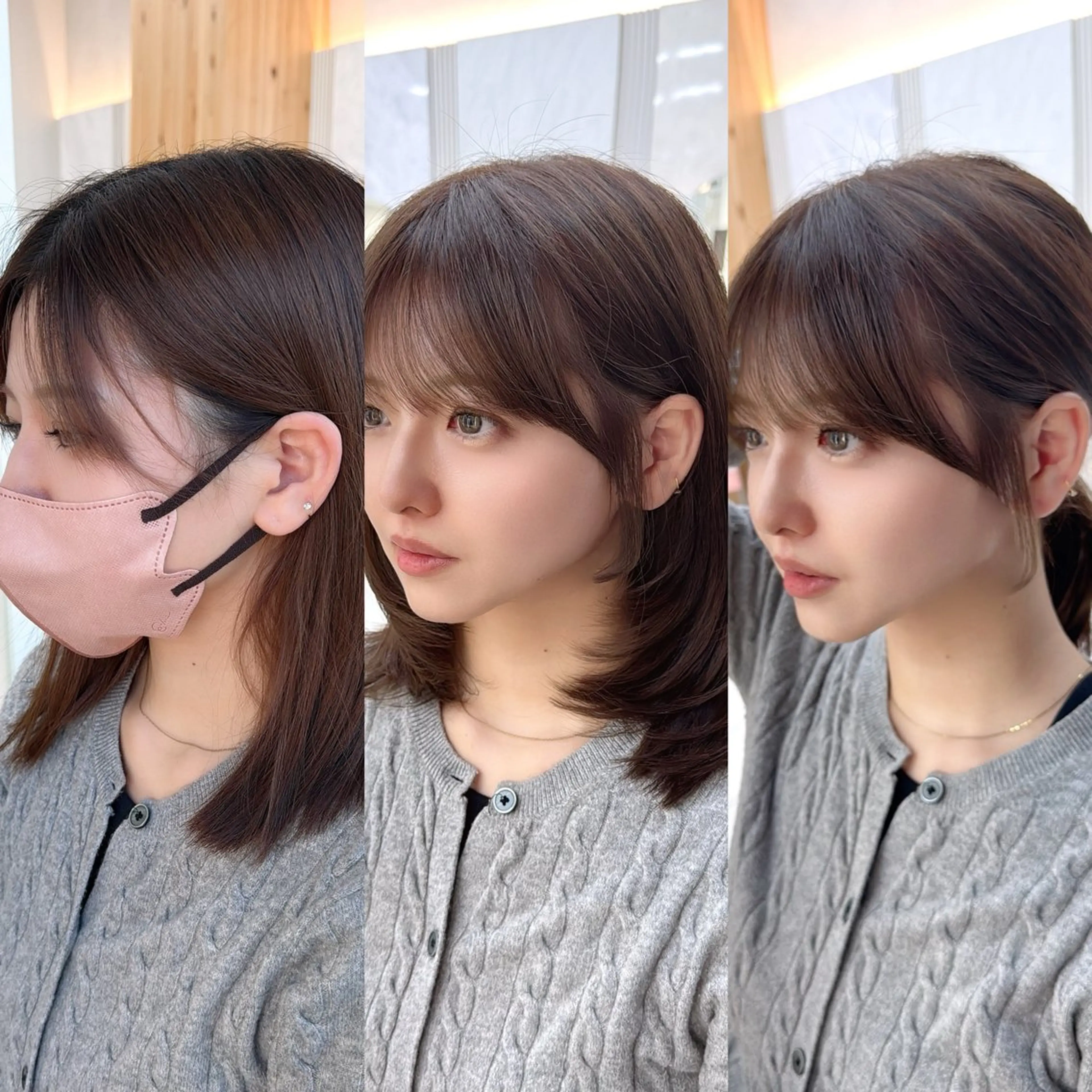 ミディアム レイヤーカット/ 顔まわり/アオイのヘアスタイル