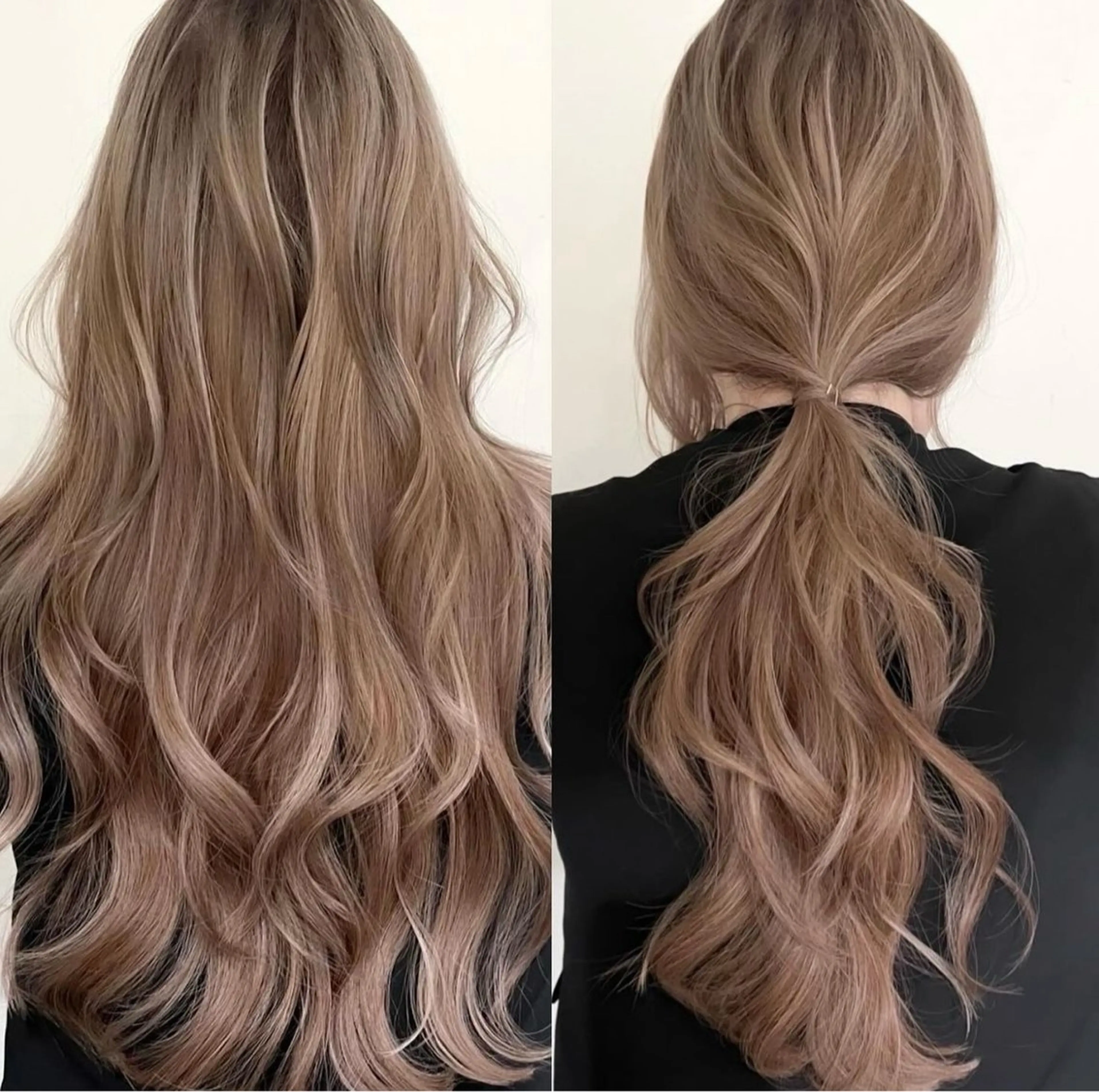 ロング カラー ベージュカラー ハイライトカラー ハイライト 小顔ボブ jilblanカホのヘアスタイル