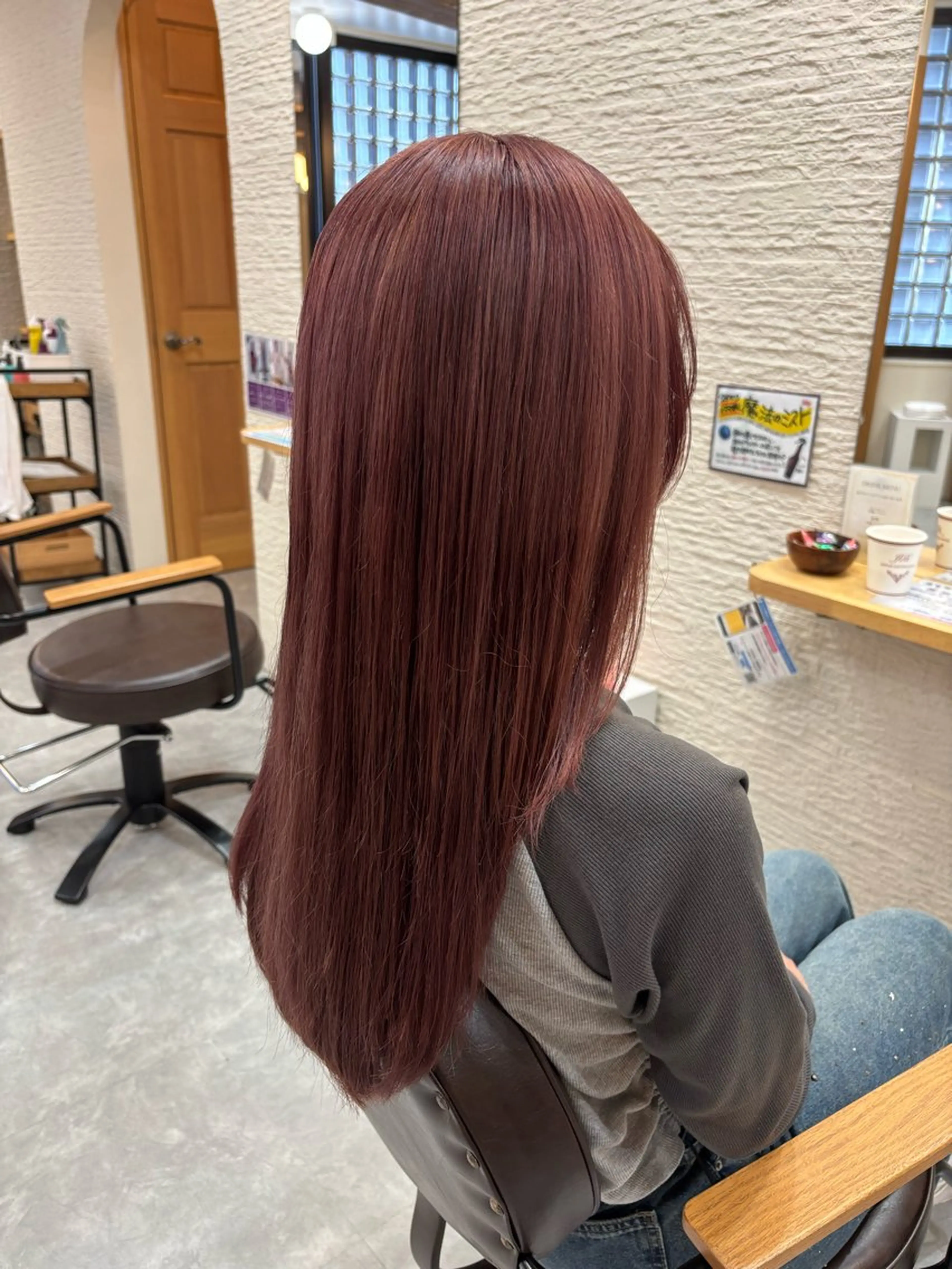 ロング カラー ベージュカラー ピンクカラー ピンクベージュ ROPE 💎かなみ💎のヘアスタイル