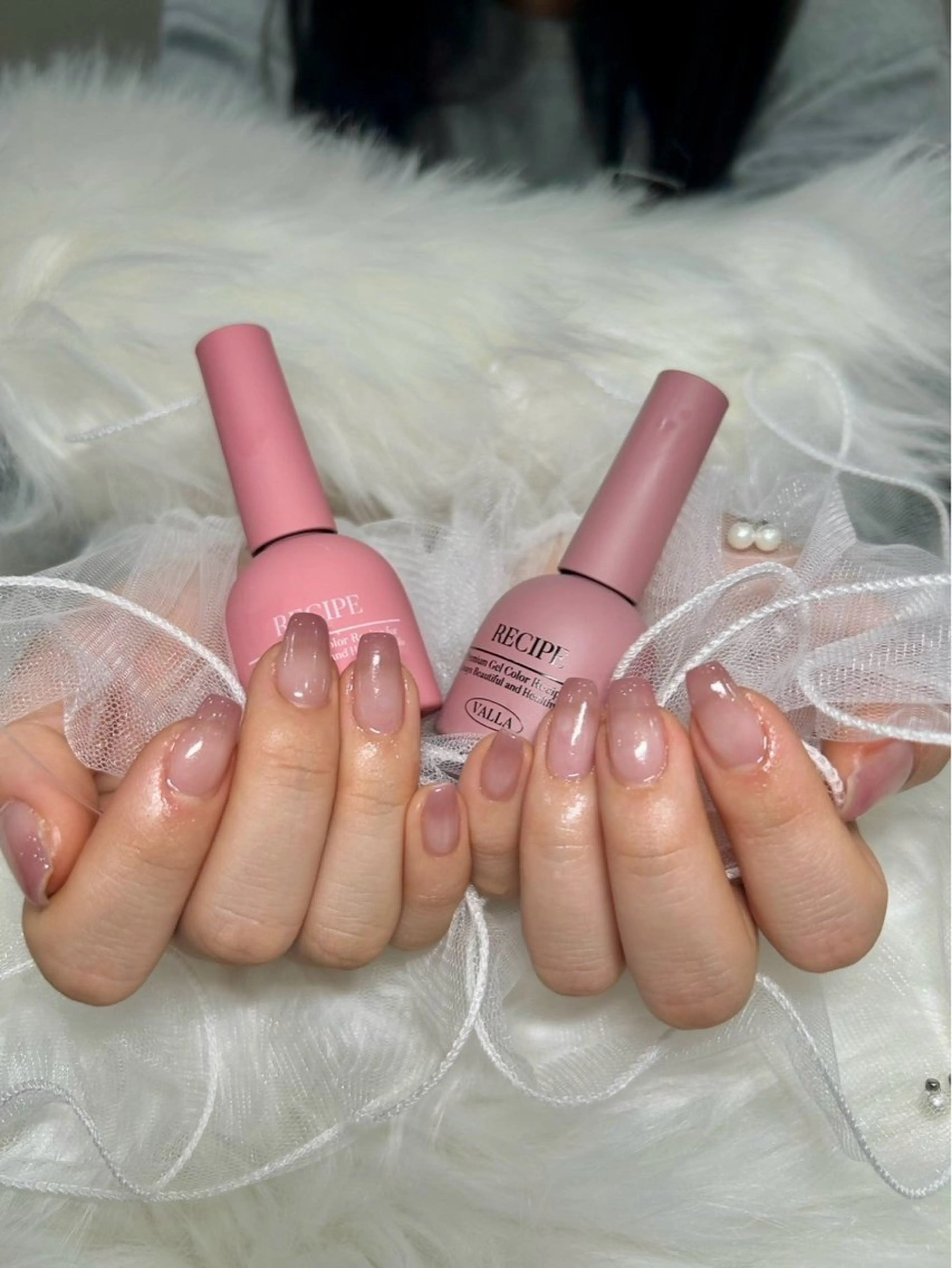 🎀《パウダーグラデーションネイル》💅（フィルイン）🪽💕⚠️オフご希望はチャットにて相談可◎の写真