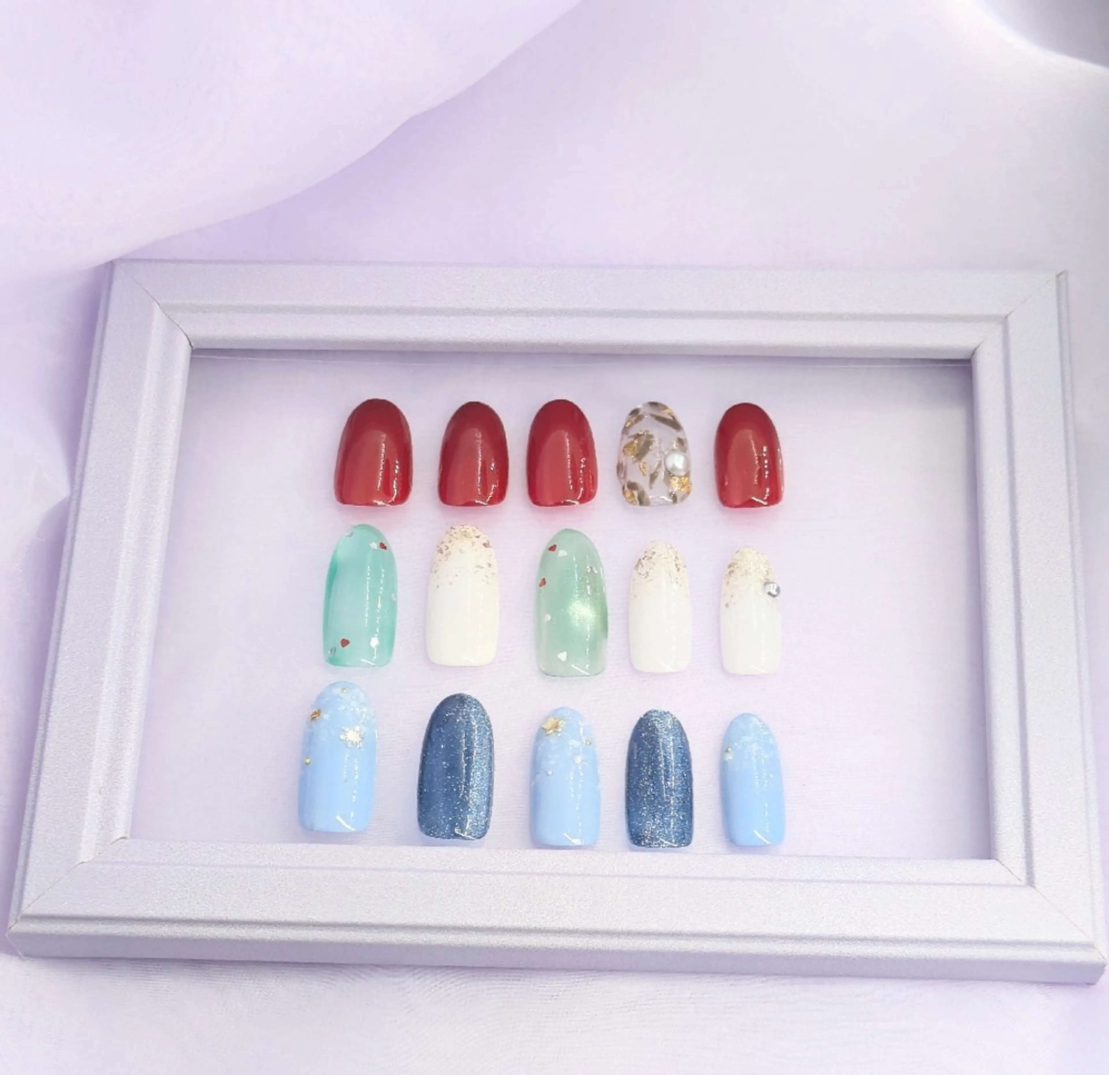 ネイル 冬ネイル クリスマス La Belle Vie所属・imaichise 🧡💜推しネイルのネイルデザイン