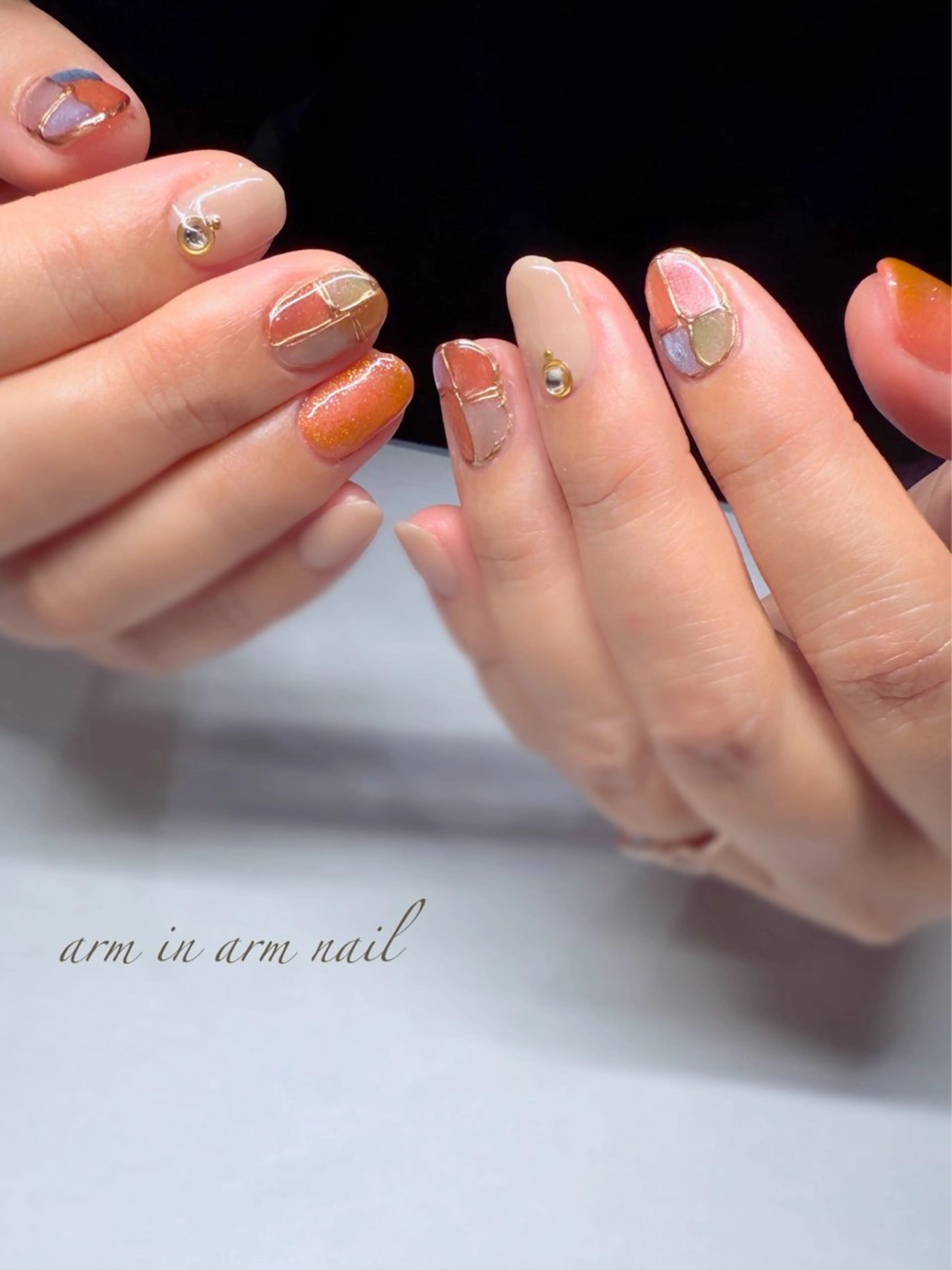 ネイル arm in arm ︎✿Yamamotoのマツエク・マツパデザイン