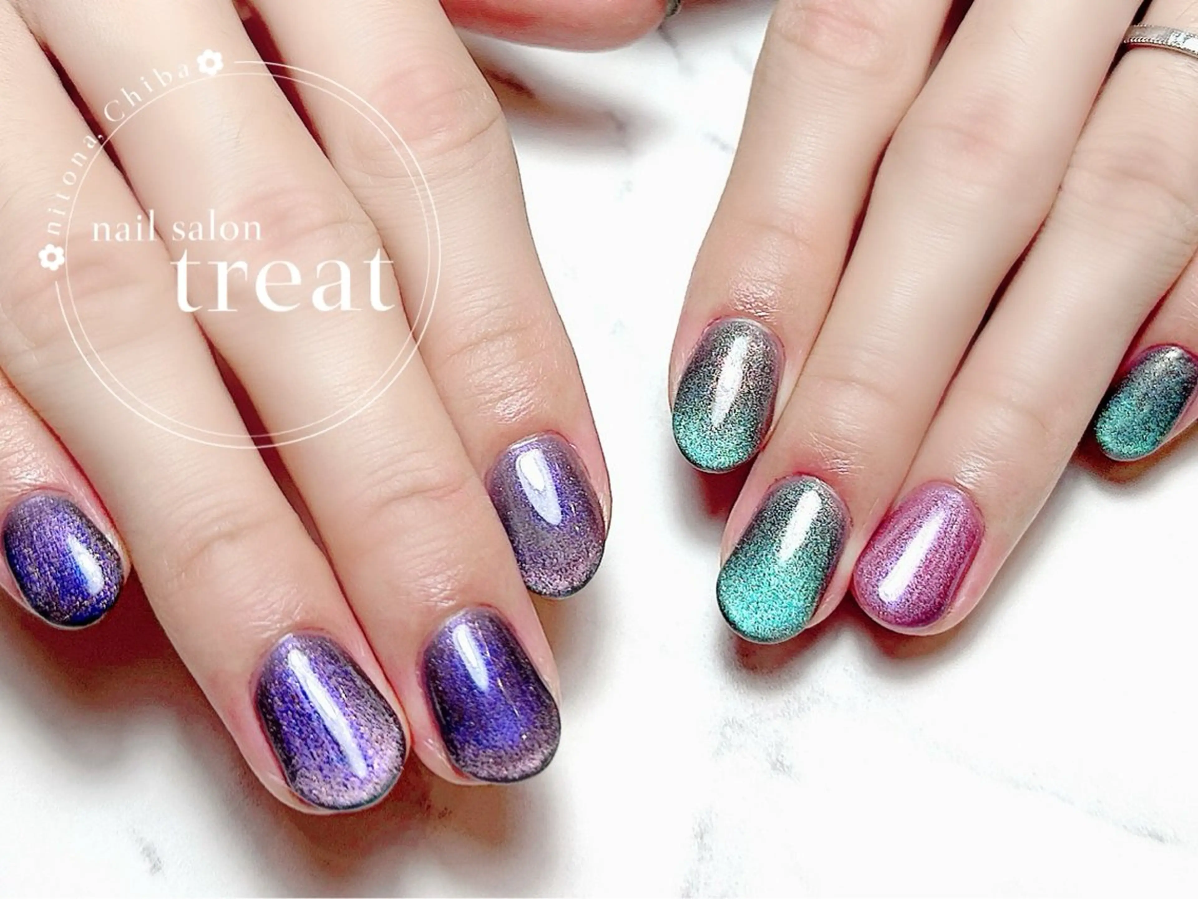 40色の中から最大3色✨️マグネット(オフなし)✨️甘皮ケア+指先オイル磨き+ハンドマッサージ付き✨️複数カラーok!の写真