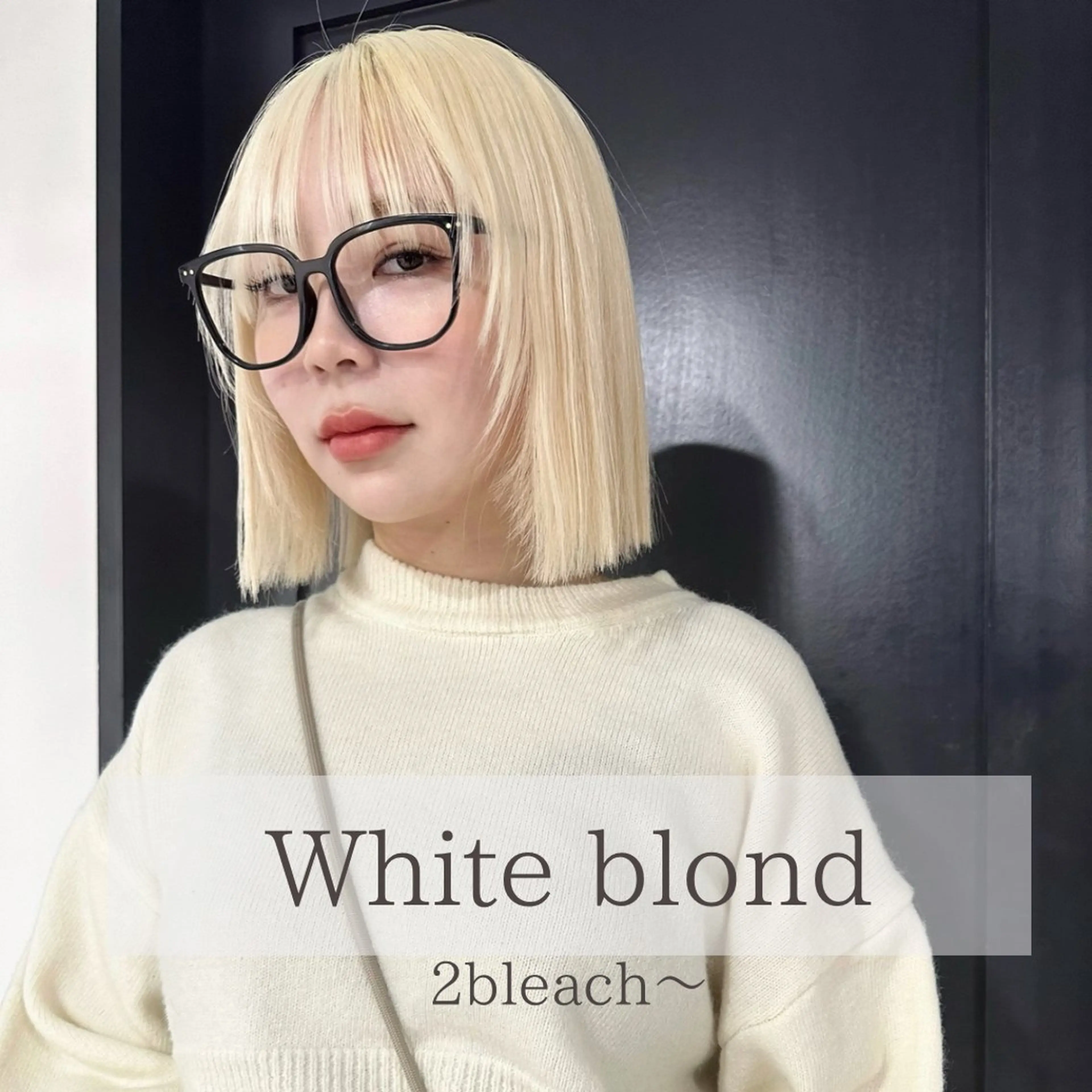 セミロング カラー ブリーチ ブロンド ホワイトブロンド Maison所属・【ショートカット】 海老原寛大のヘアスタイル